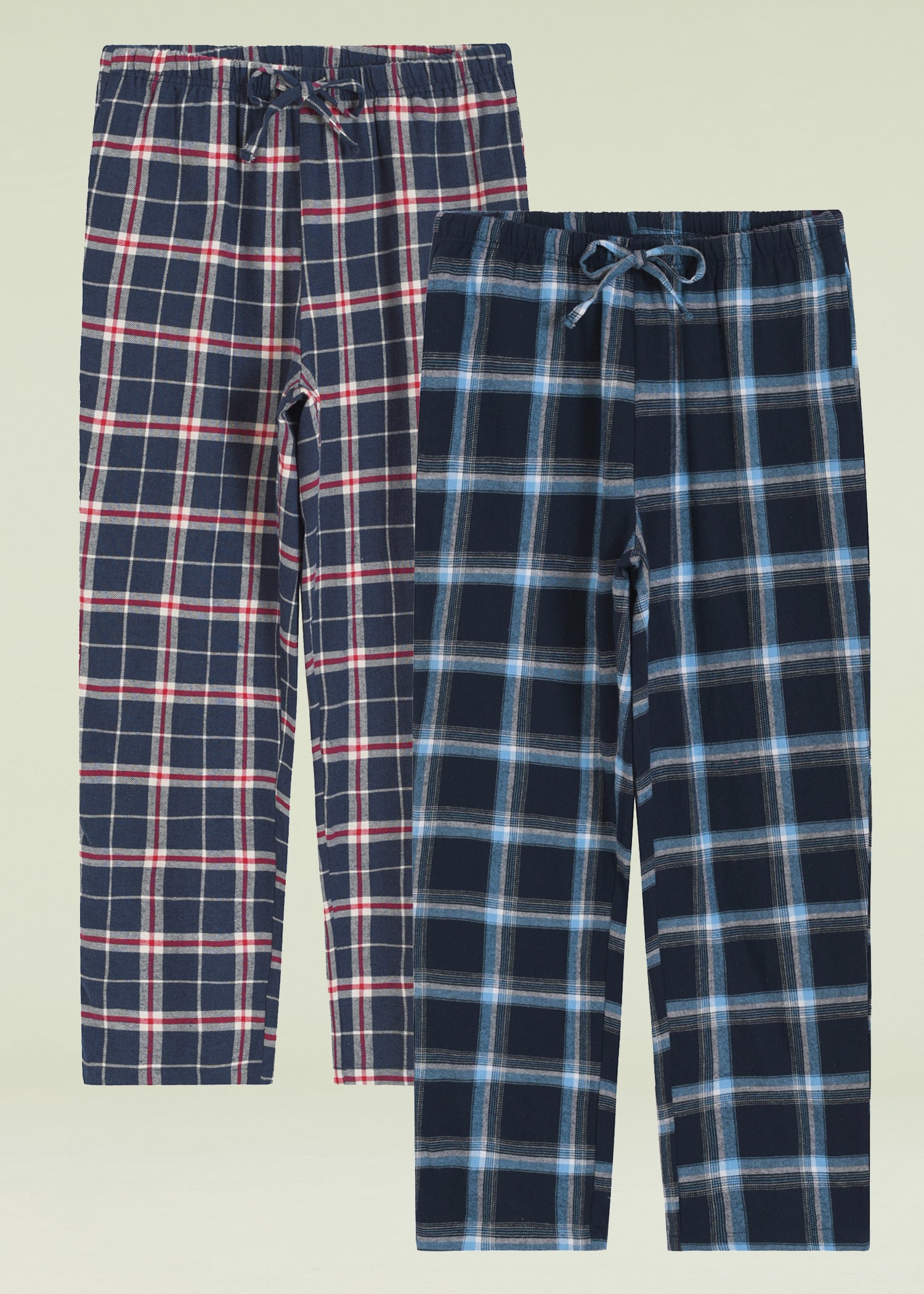 Men's Flannel Pajama Shorts Cotton Plaid Shorts Sleep Lounge Pockets  Drawstrings