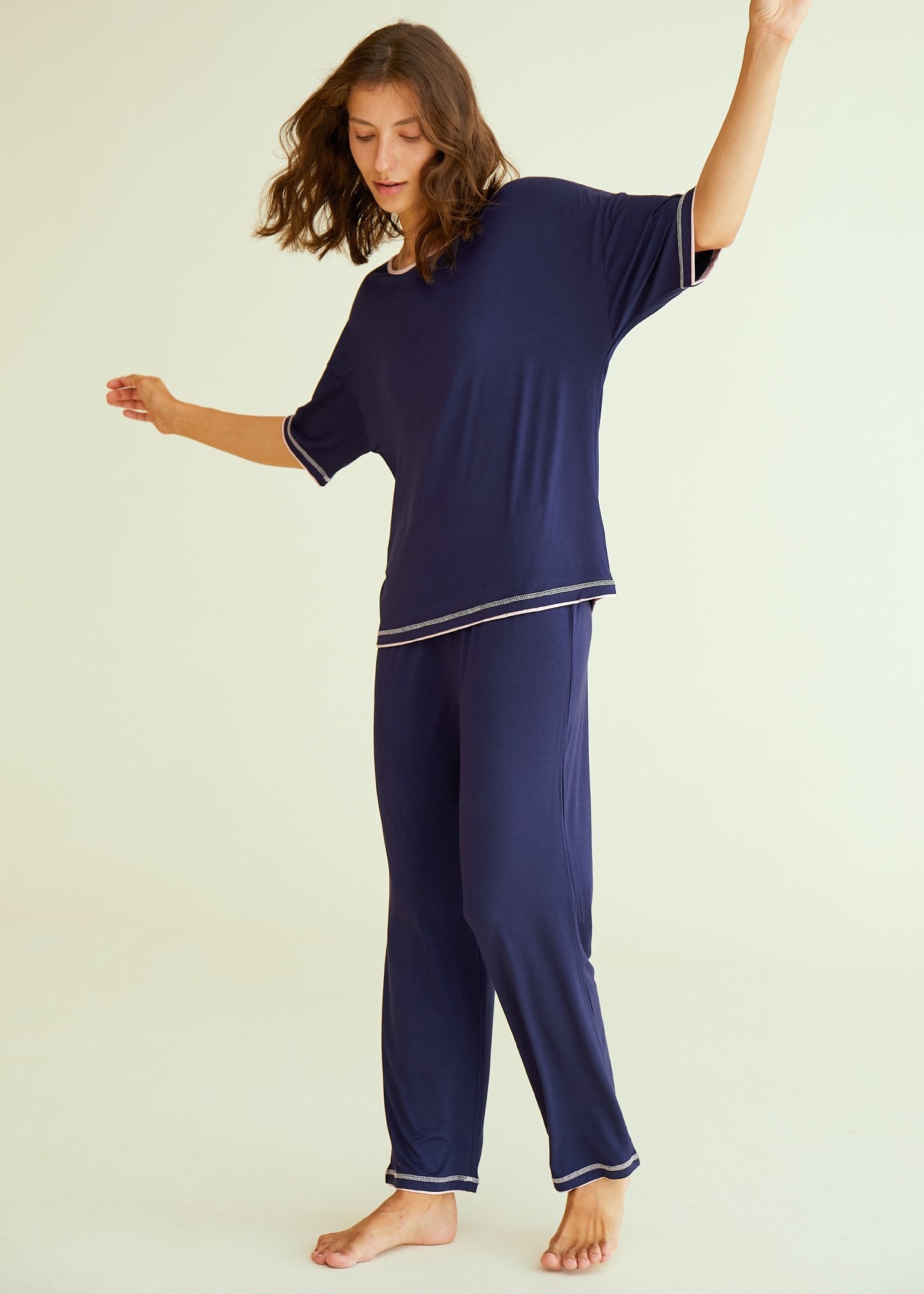 Women's 3/4 Sleeve Scoop Neck Bamboo Pajama Set – Latuza