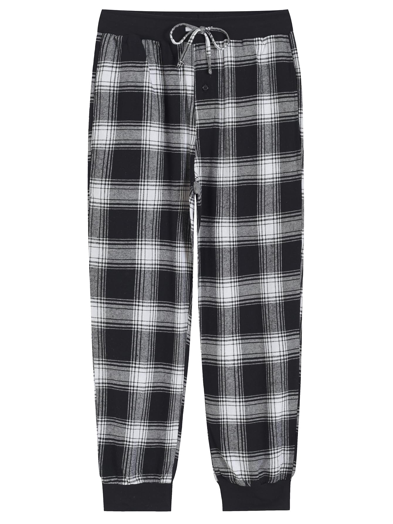 Men's Cotton Flannel Pajama Pants Plaid Jogger Lounge Pants with Pocke –  Latuza