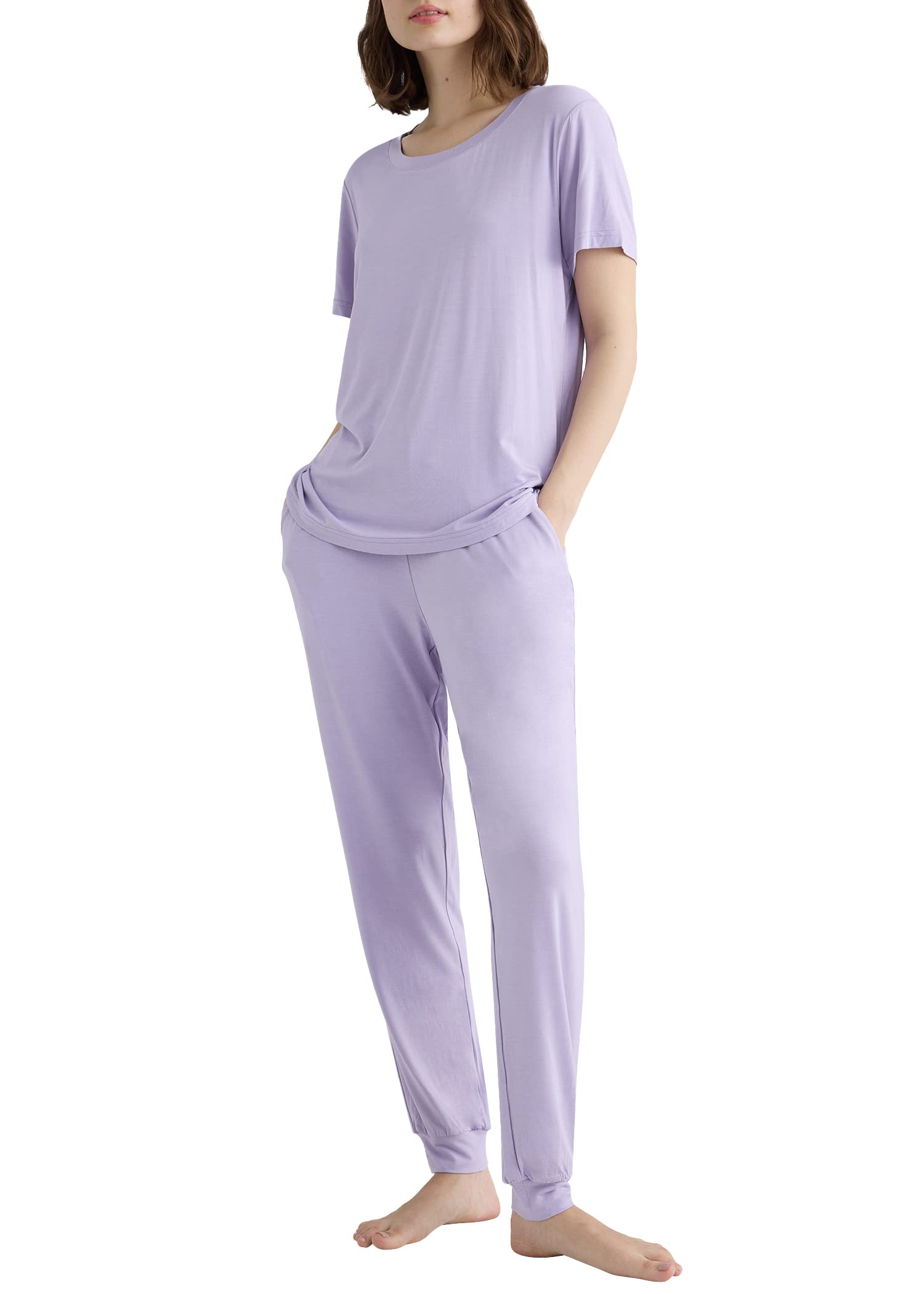 Women's Petite Pajamas Set Viscose Petite Length Sleepwear - Latuza
