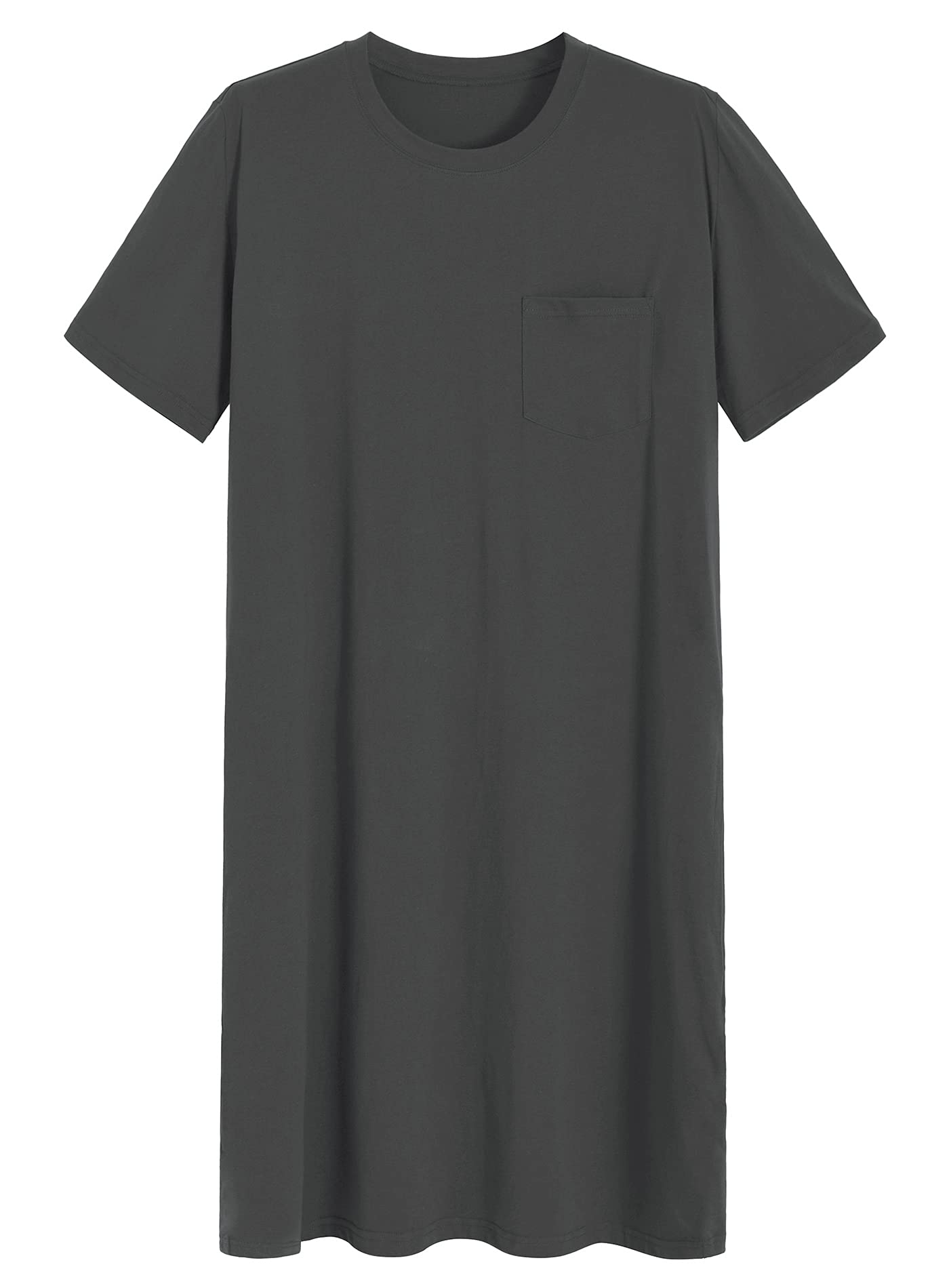 Men's Cotton Nightshirt Short Sleeves Sleep Shirt Nightgown – Latuza
