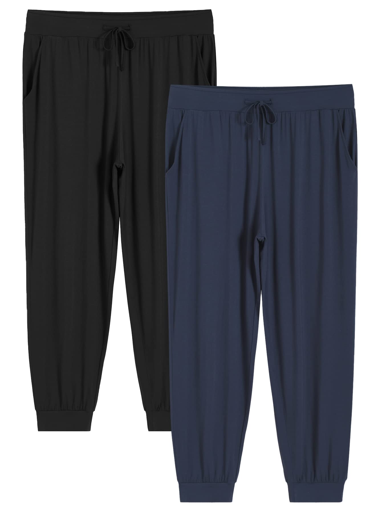 Women's Plus Size Jogger Pajama Pants Comfy Lounge Pants with Pockets