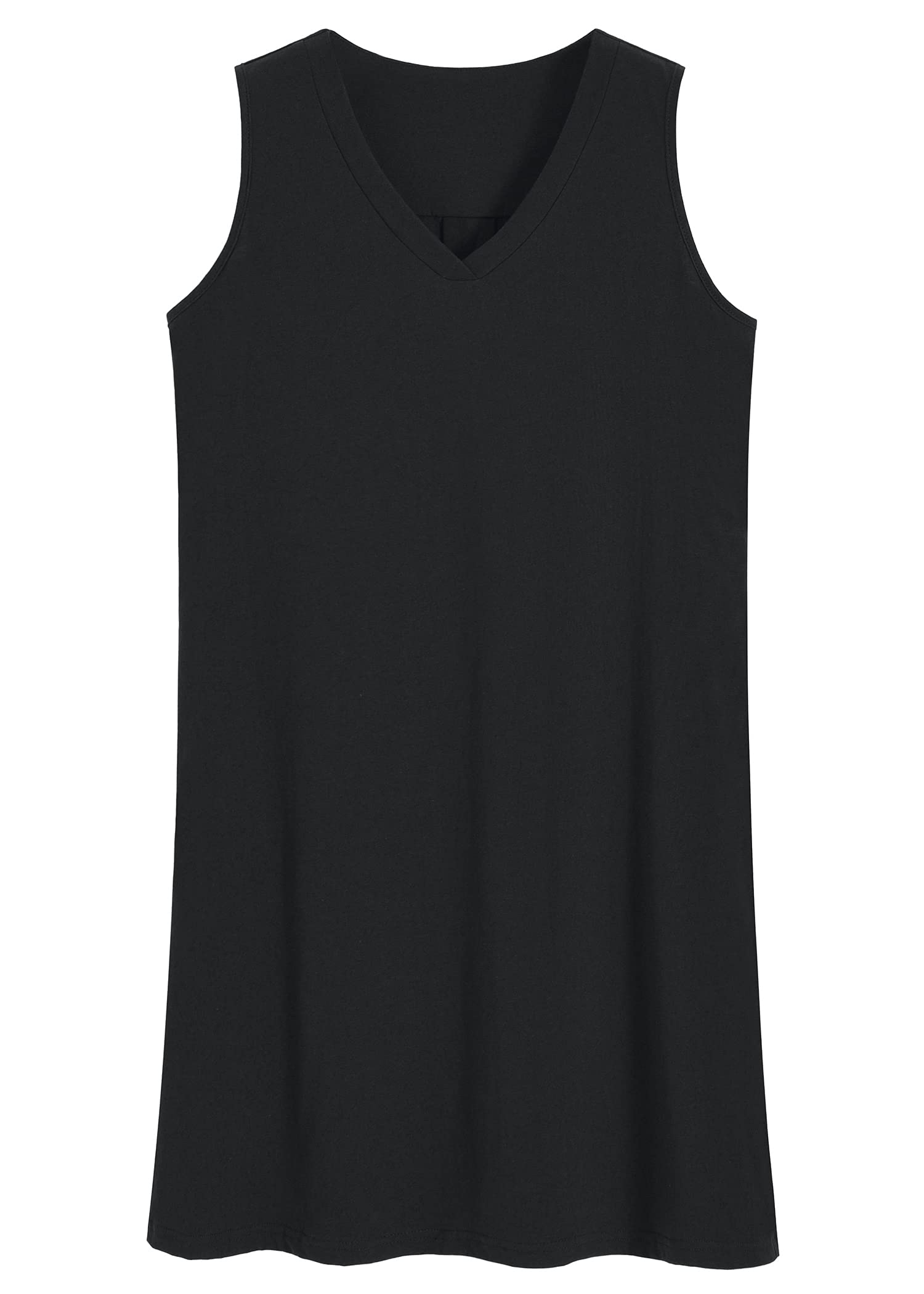 Women's Cotton Sleeveless Short Nightgown Soft Sleep Shirt with Pocket –  Latuza