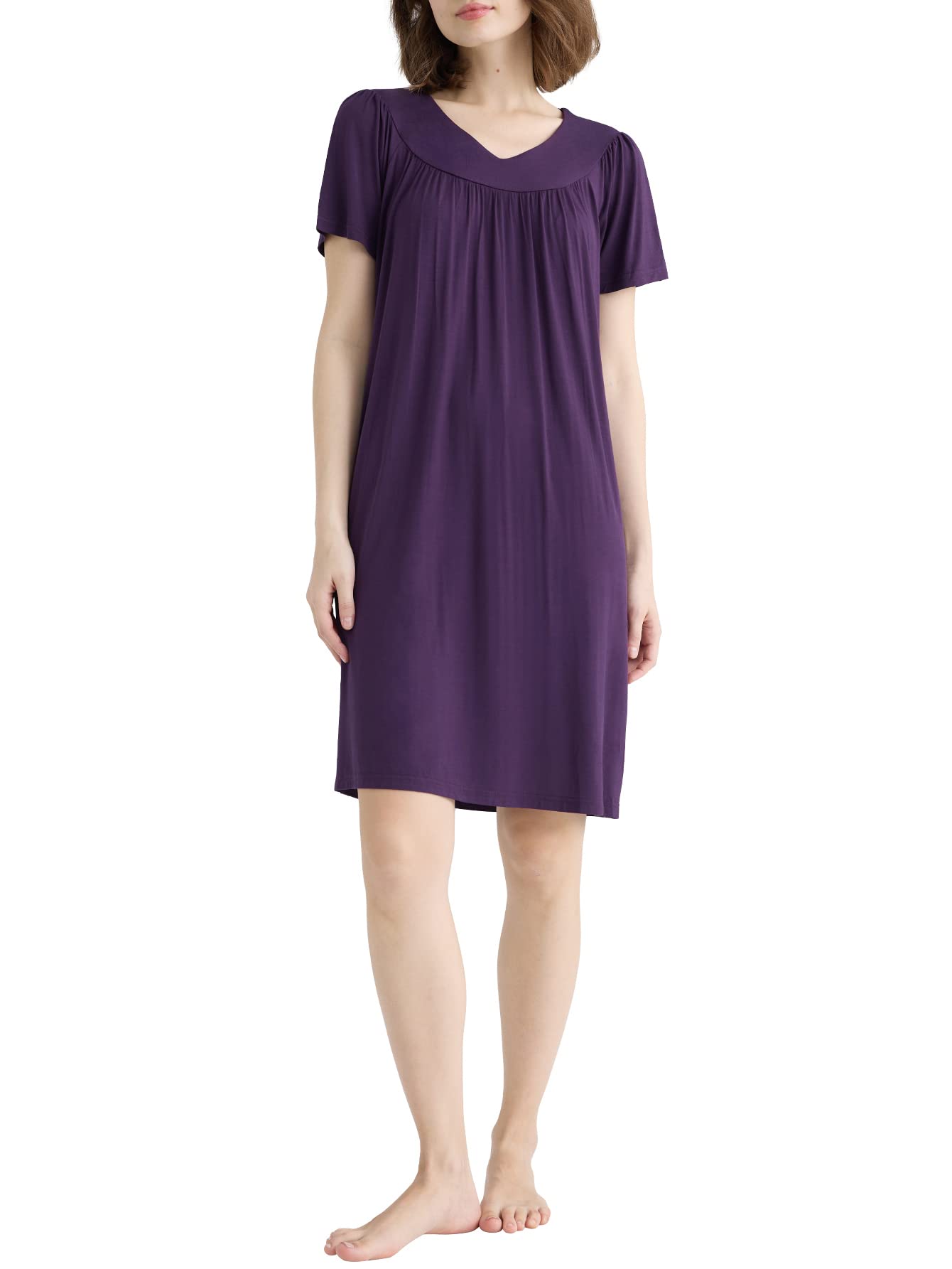 Women's Cotton Sleeveless Short Nightgown Soft Sleep Shirt with Pocket –  Latuza