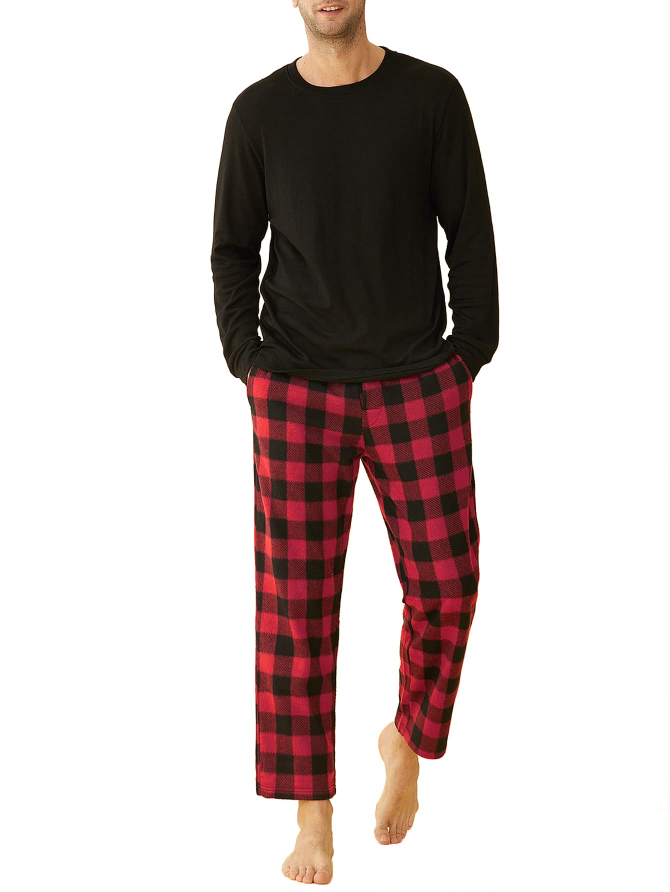 Red and black plaid pj online set