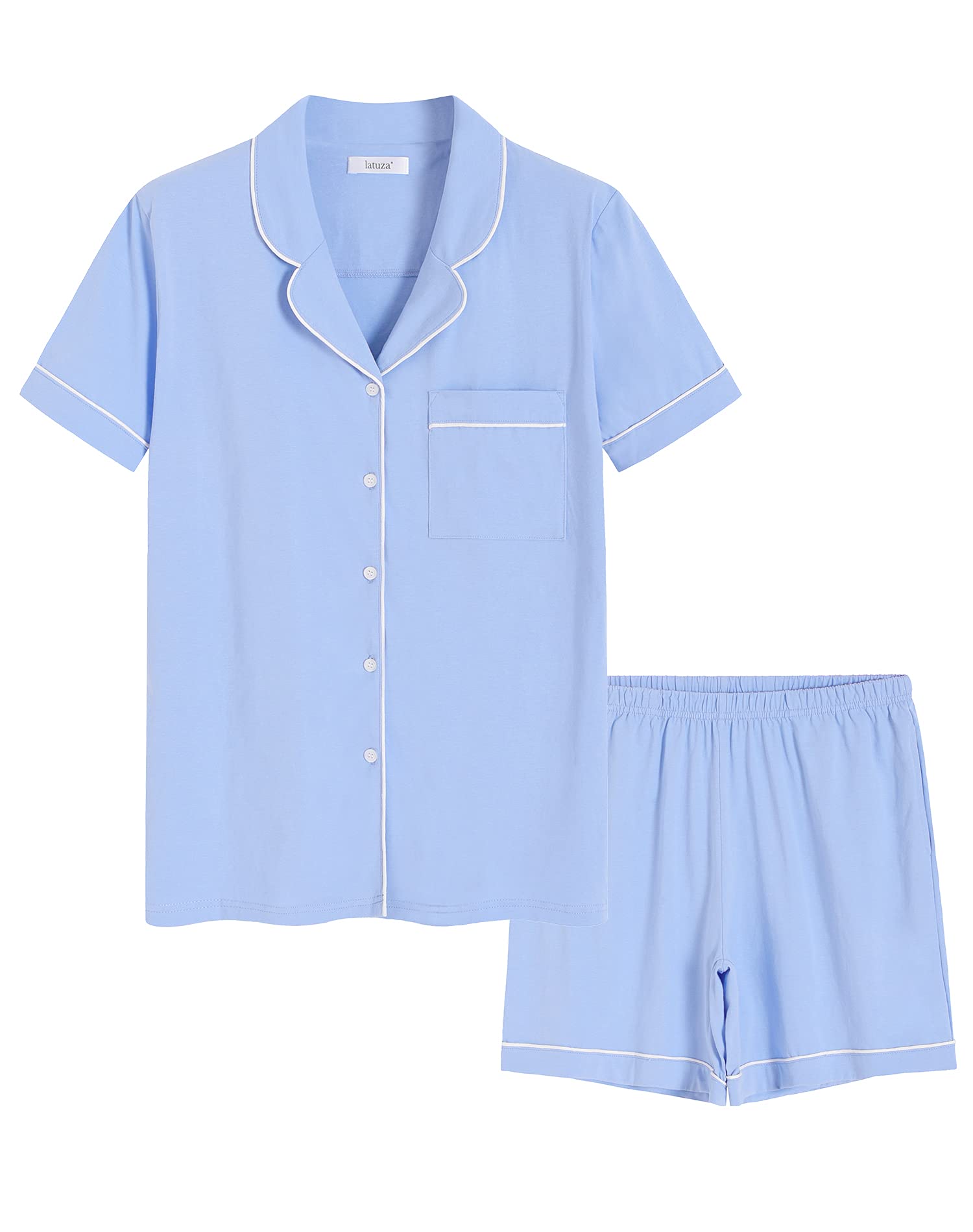 Womens button up discount pajamas