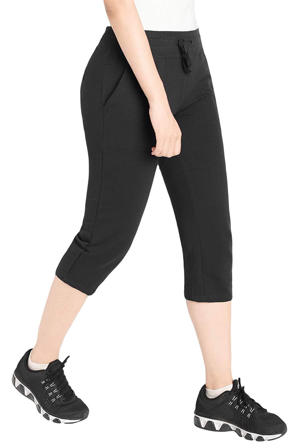 Women's cotton knit capris sale