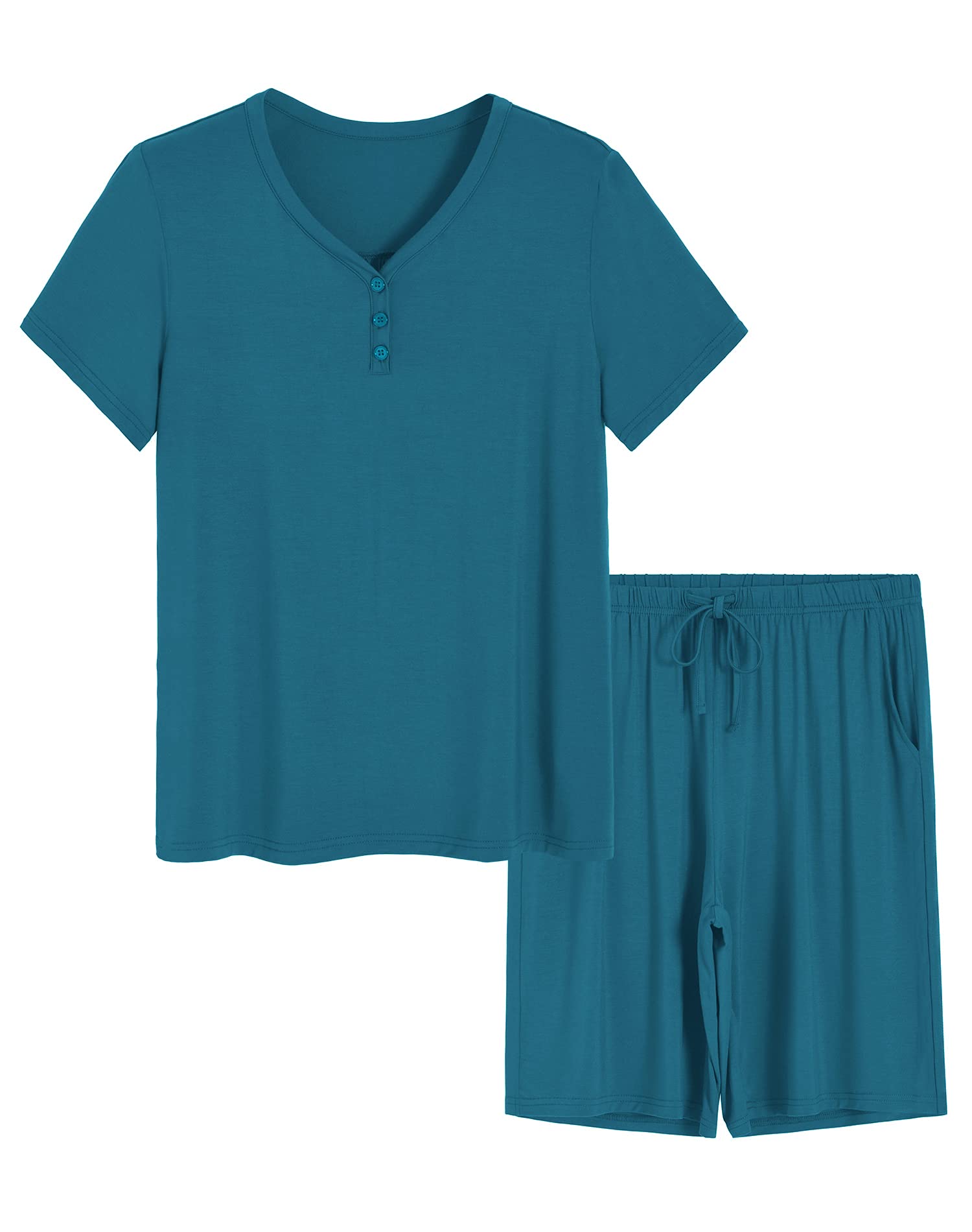 Latuza V-Neck Short Sleeve Pajama Set