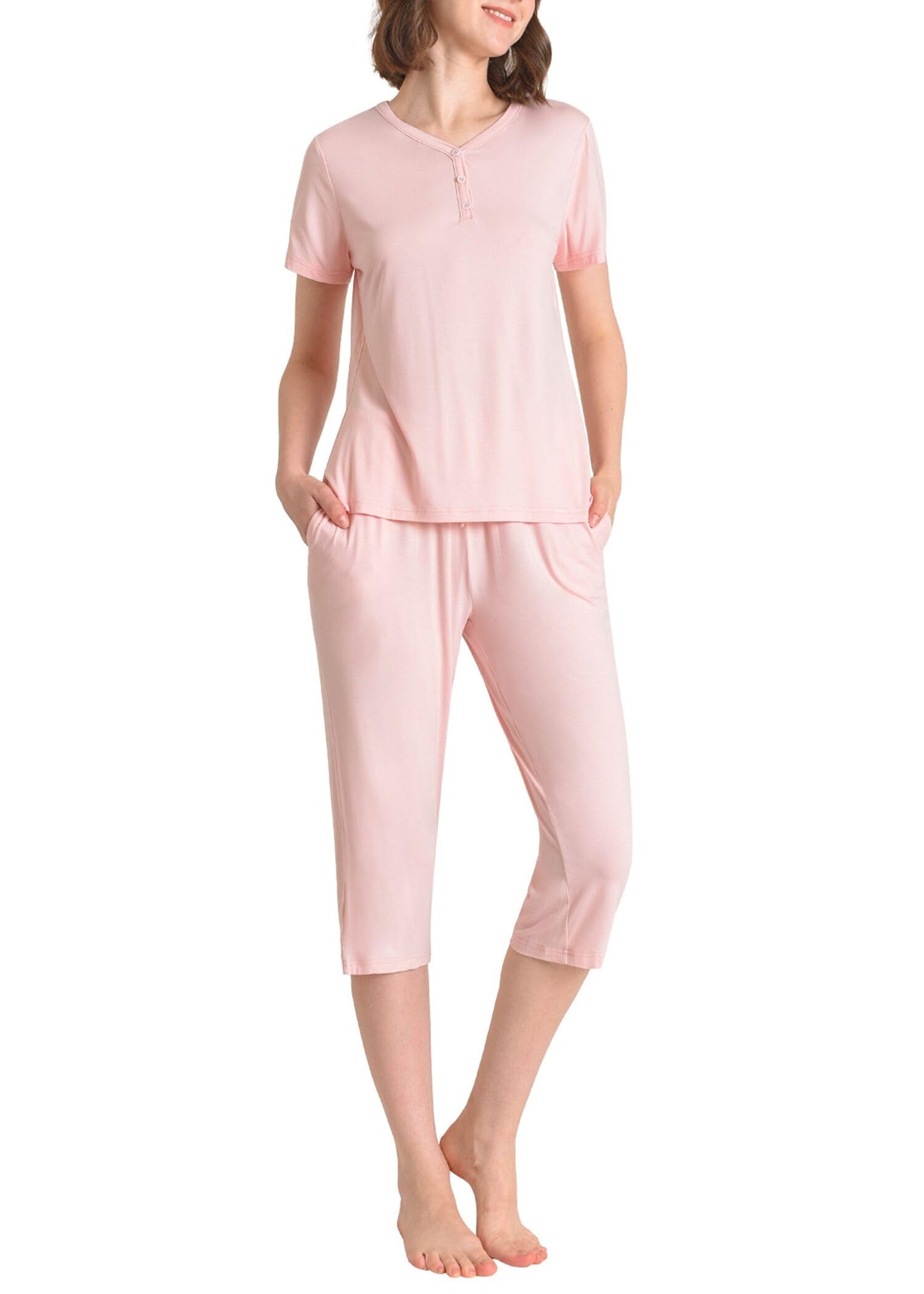 Women's Capri Pajamas Set Soft Comfy Viscose - Latuza