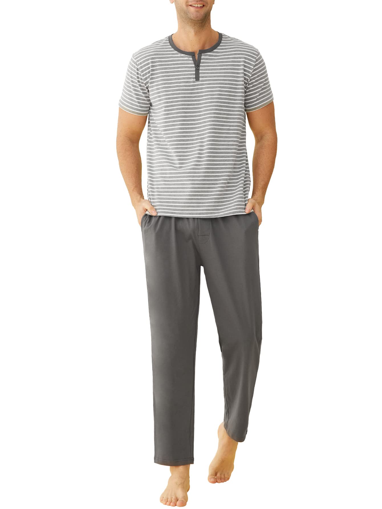 Cotton pajamas with online pockets