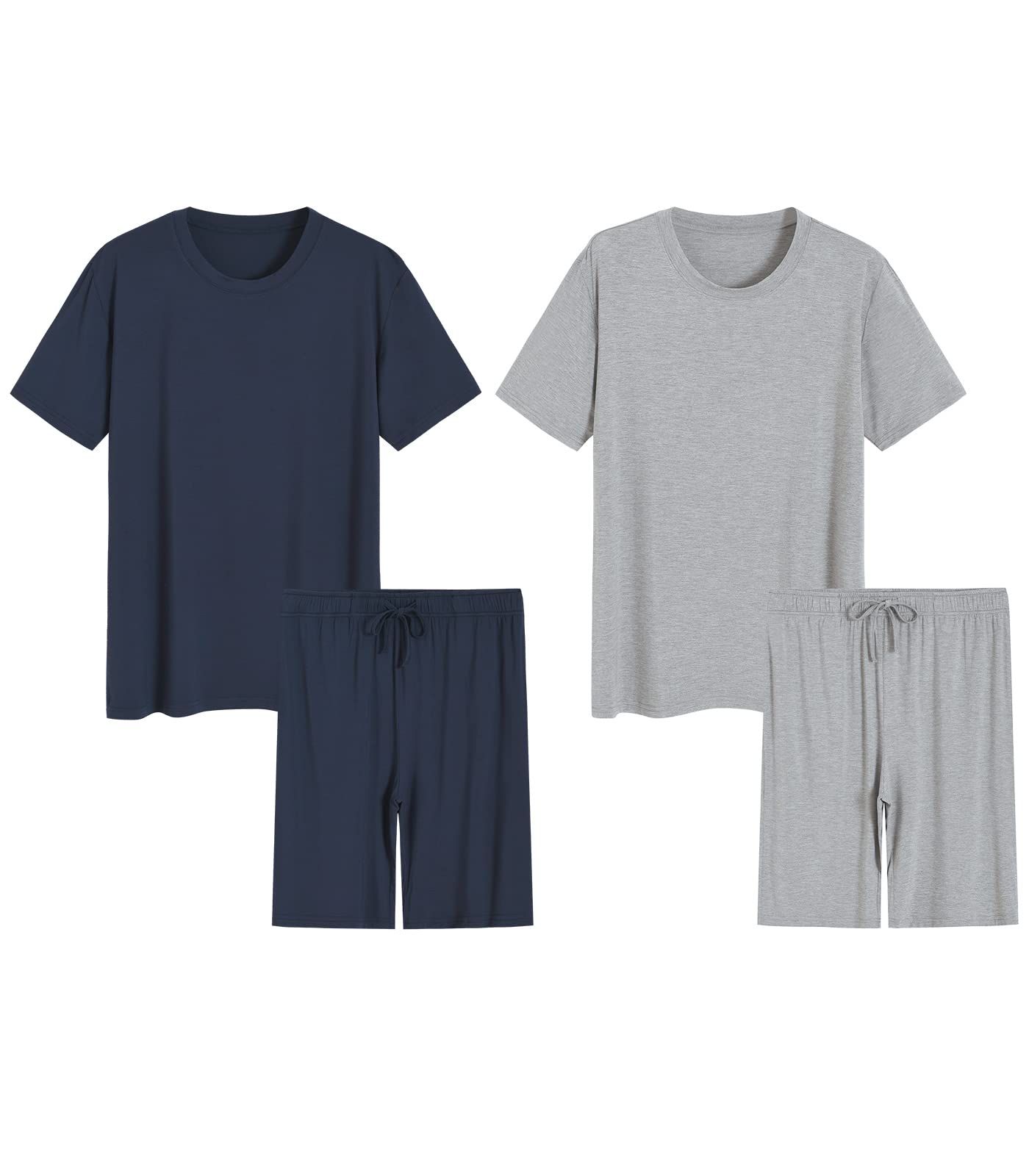 Men's Viscose Pajamas Shorts Set Soft Comfy - Latuza