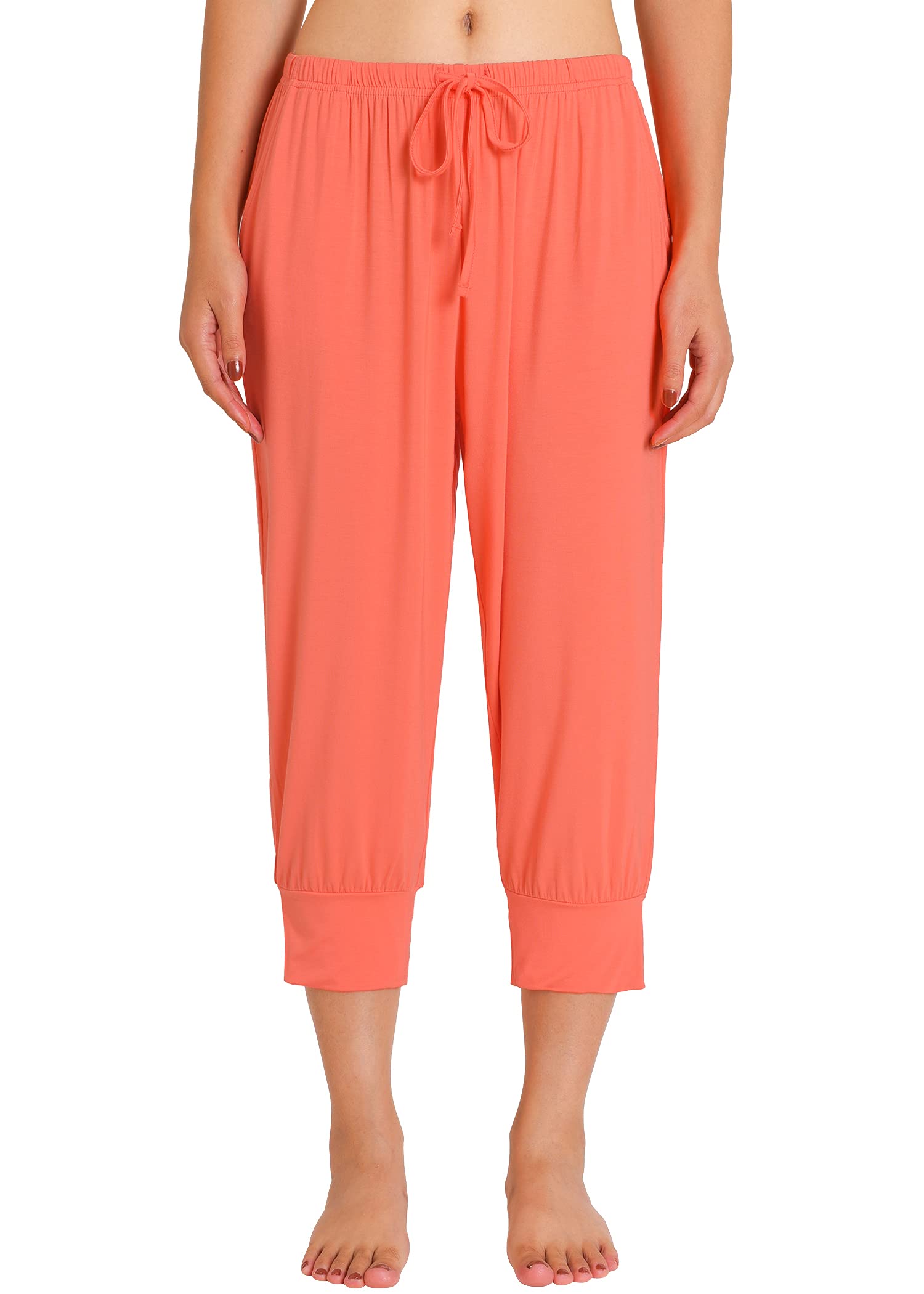  Womens Capri Pajama Pants Lounge Causal Bottoms Fun Print Sleep  Pants SK001-Pink+Dragonfly-3XL
