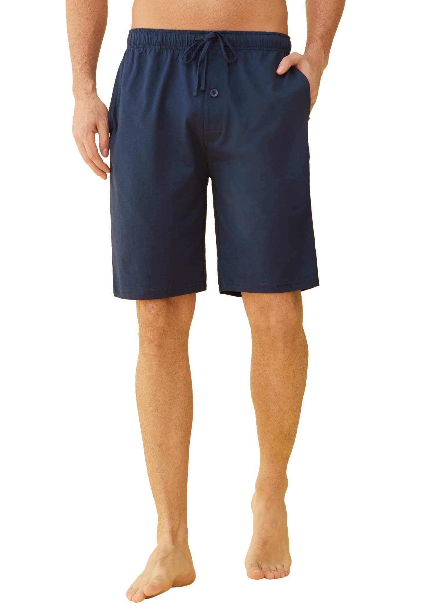 Men's Cotton Pajama Bottoms Soft Lounge Shorts with Pockets