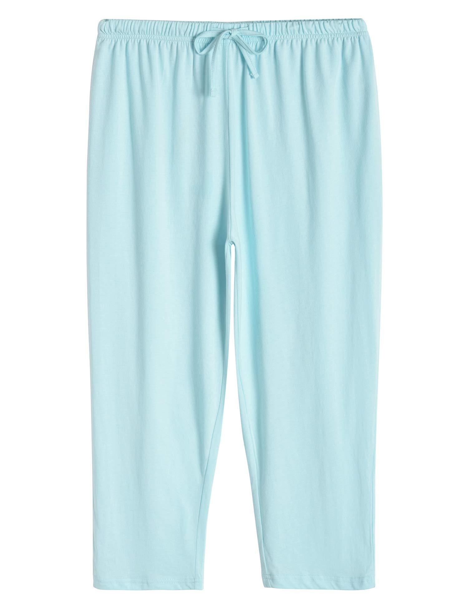 Womens Capri Pajama Pants Lounge Causal Bottoms Fun Print Sleep Pants  SK001-Dragonfly-S
