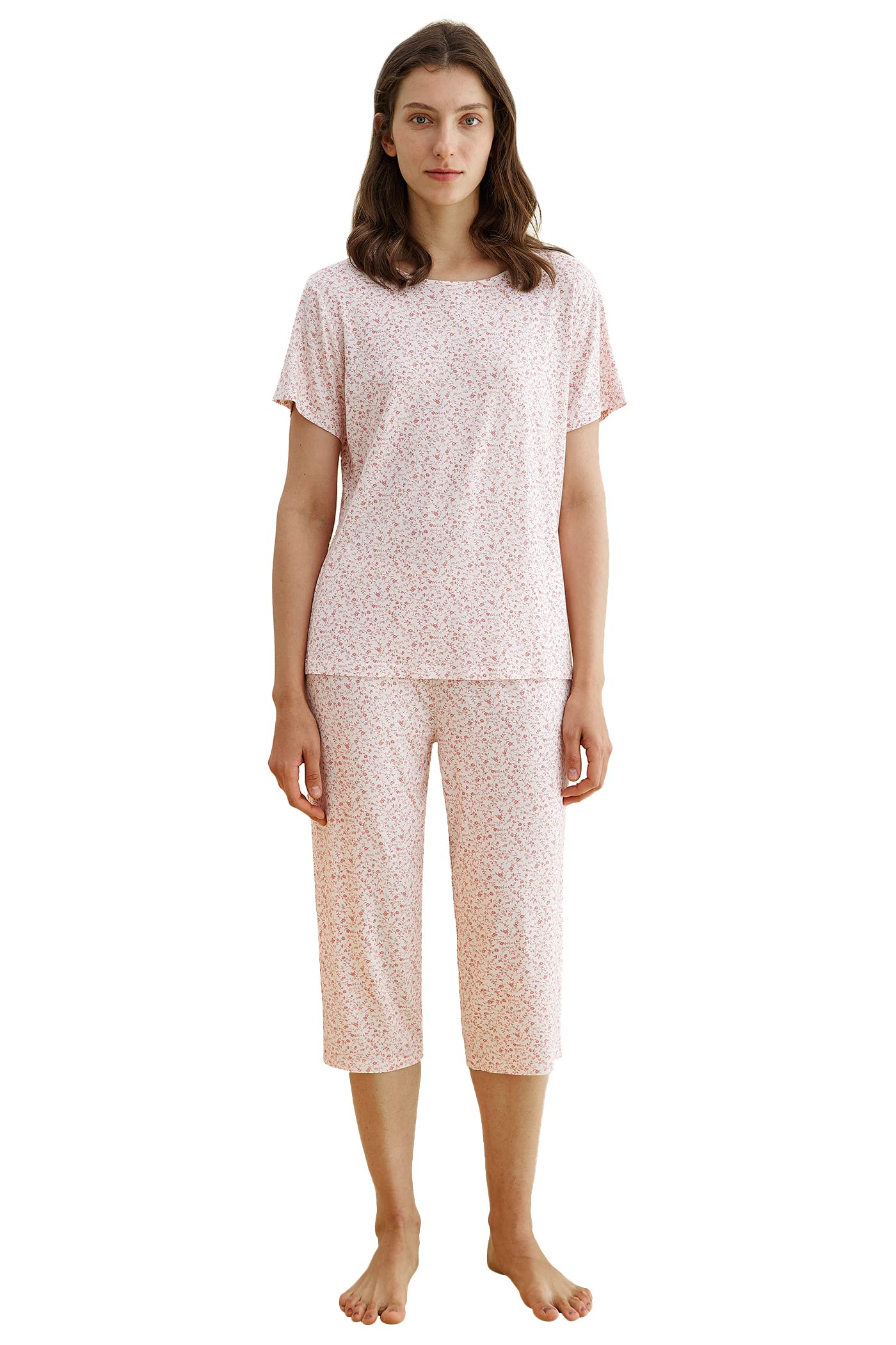 Charter Club Women's Cotton Printed Capri Sleep Pants Color Floral