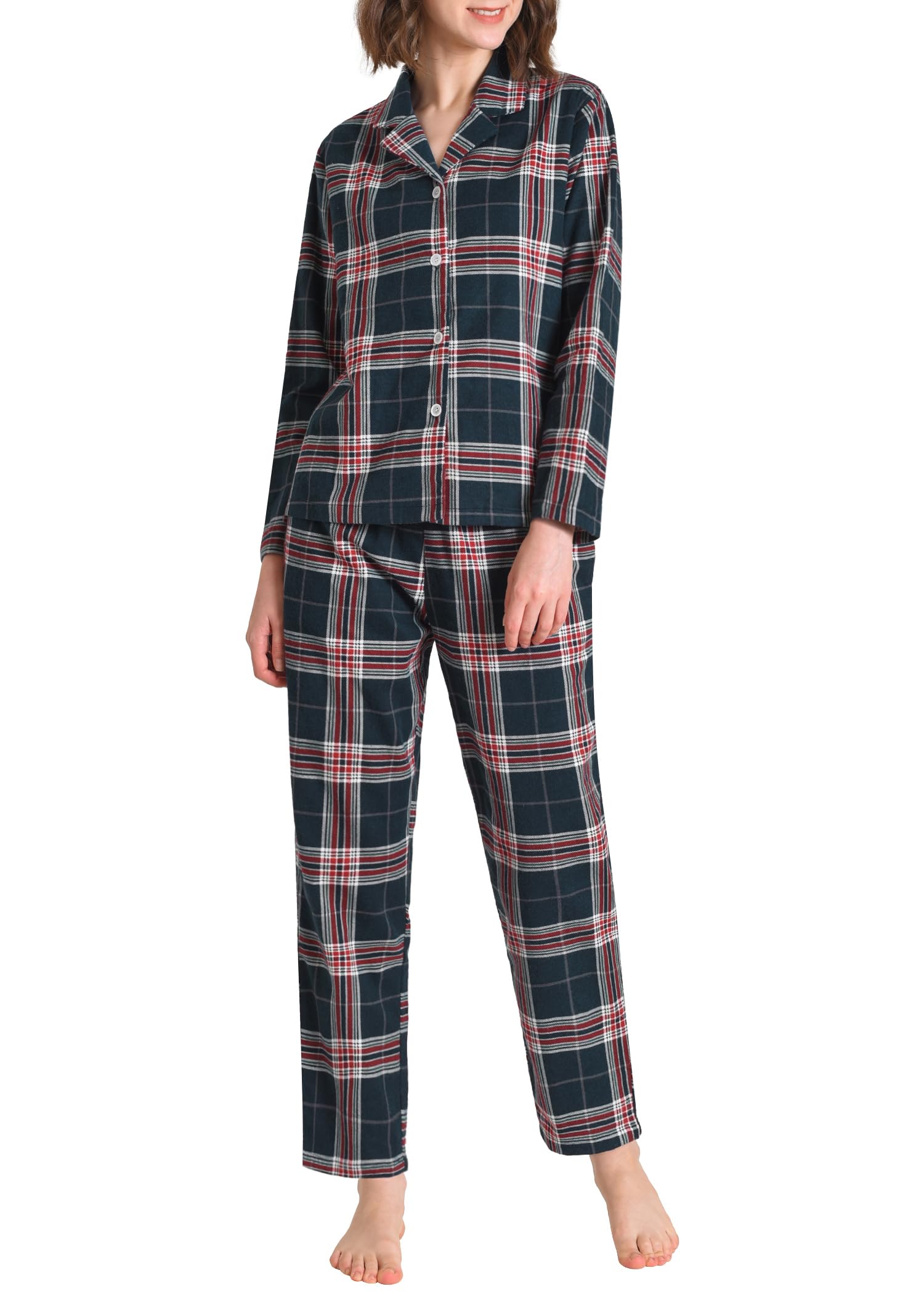 Women's petite cotton flannel pajamas sale