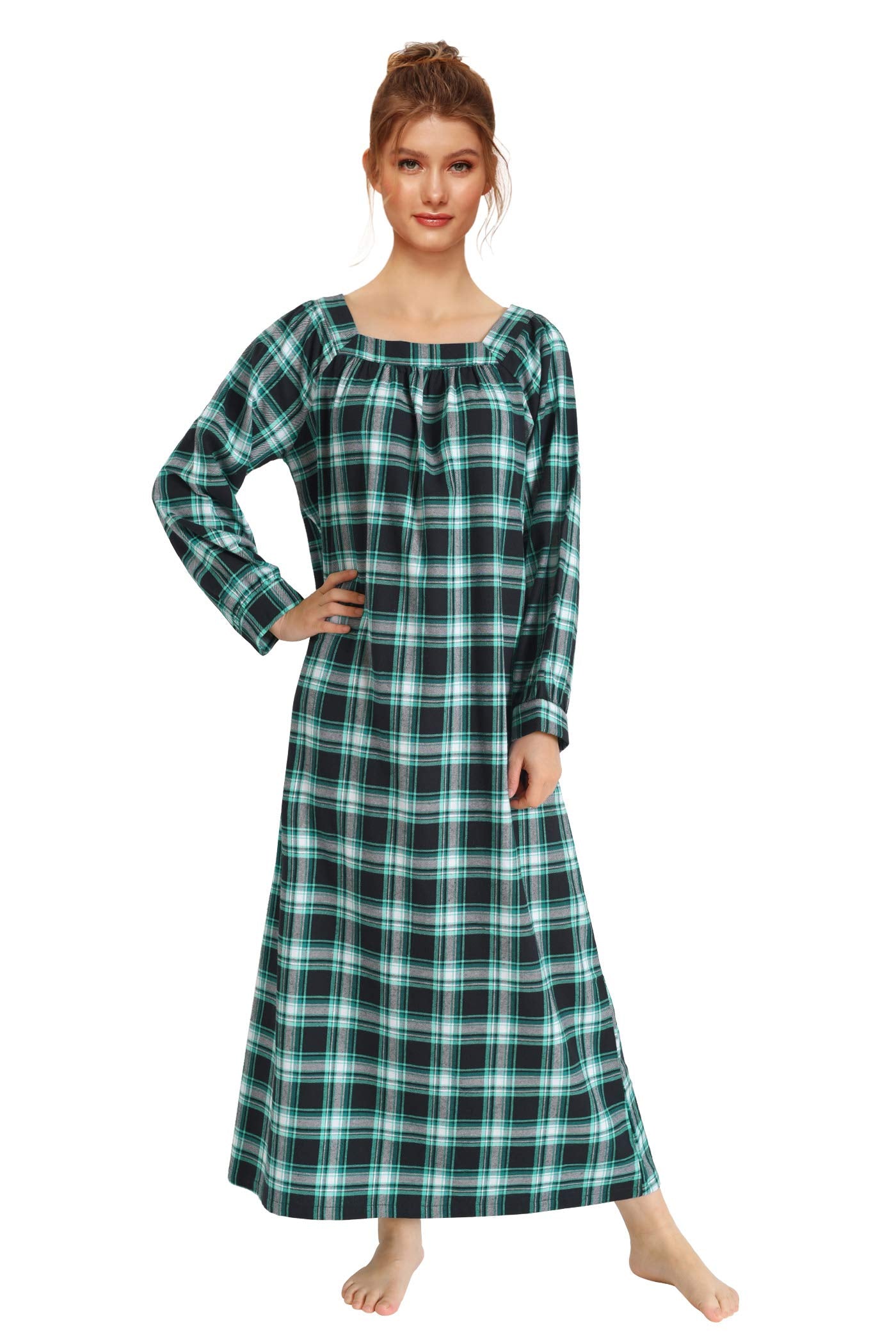 Long sleeve discount long flannel nightgown