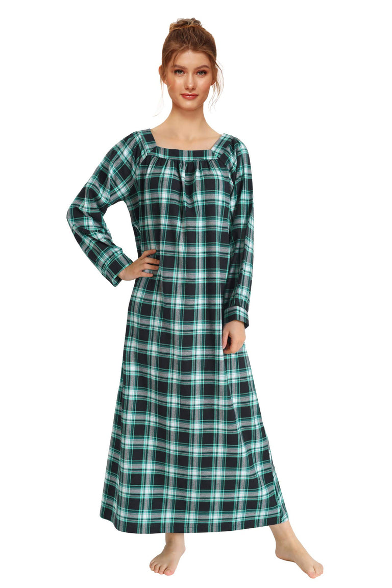Womens 100% Cotton Flannel Nightgown - The Ecumen Store