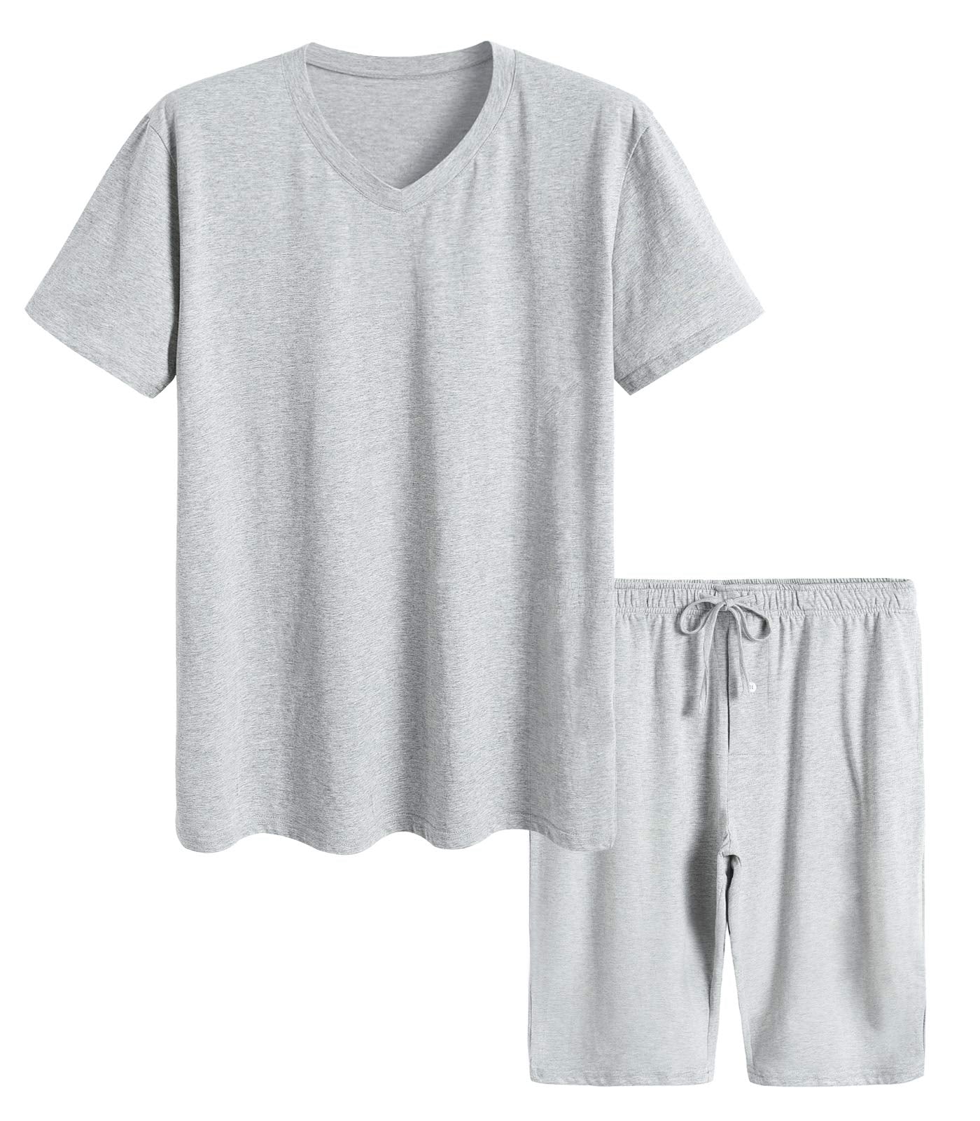 Mens cotton best sale knit pajama sets