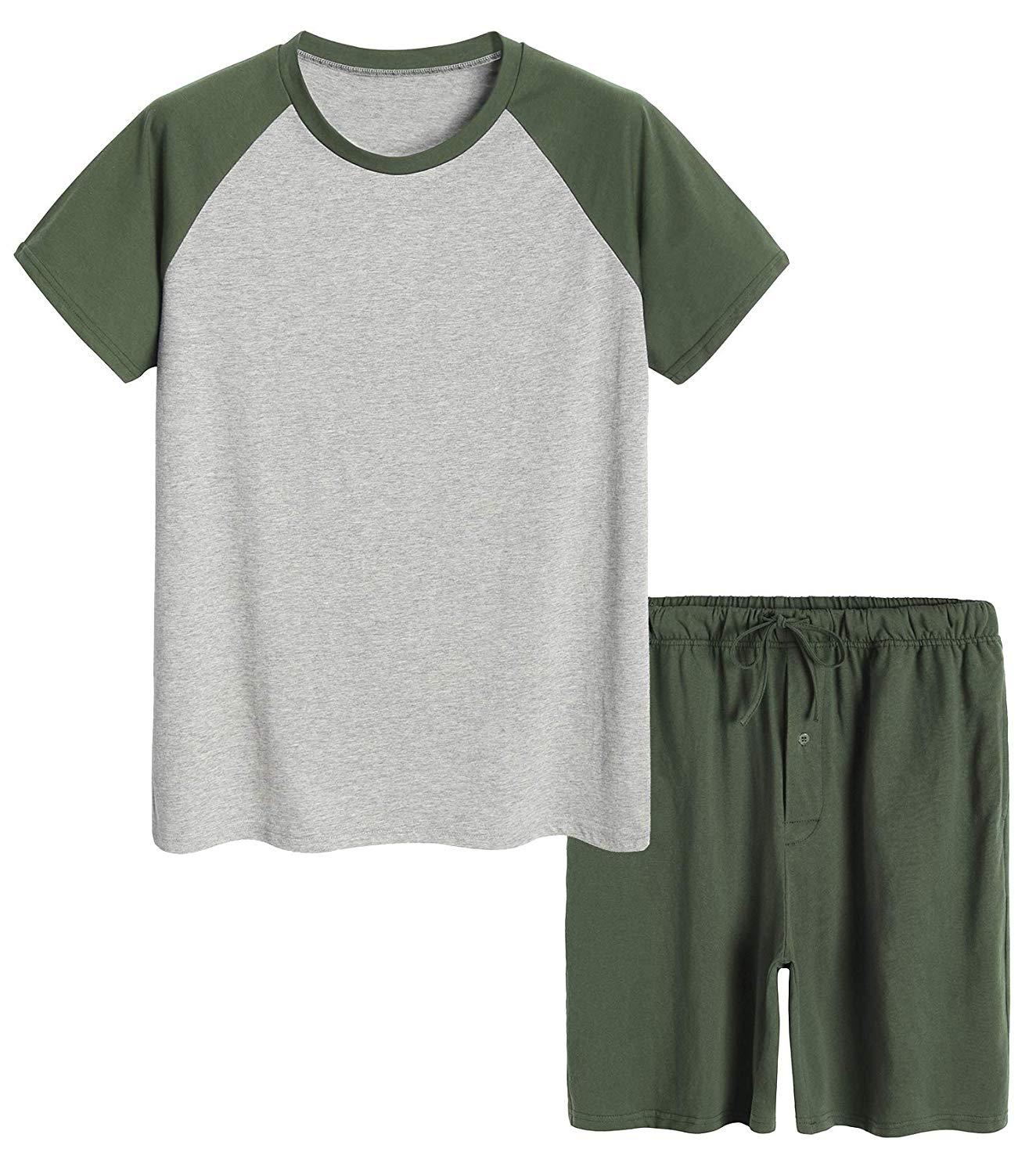 Men's Bamboo Viscose Crew Neck Short Sleeves Pajama Sleep Shirt – Latuza