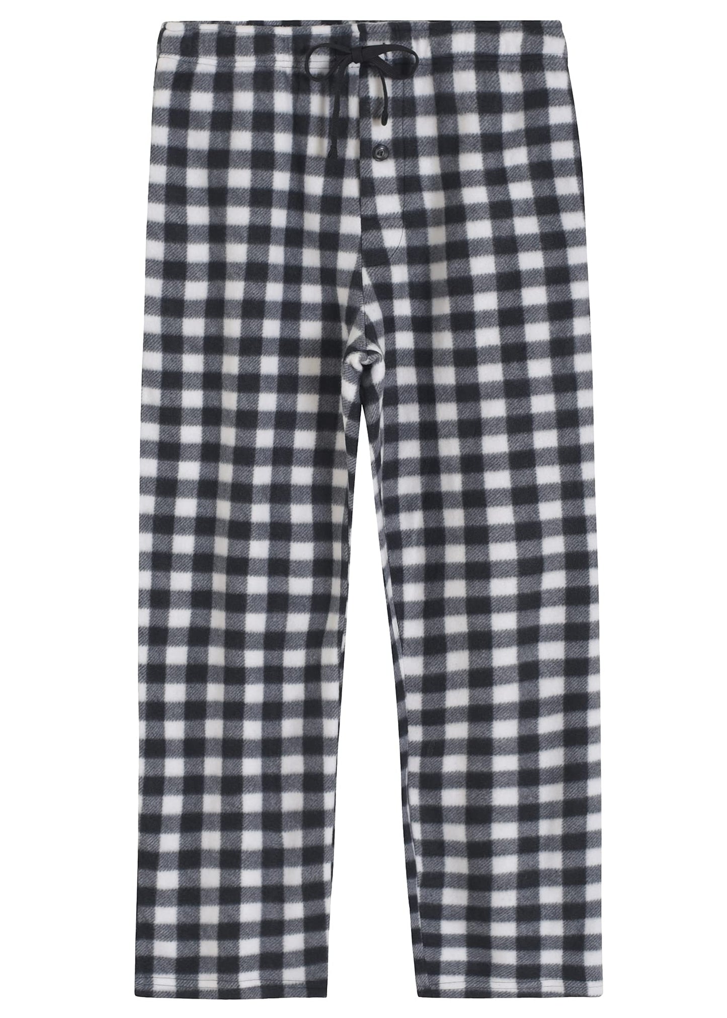 Men's Fleece Plaid Lounge Pajama Pants with Pockets - Latuza