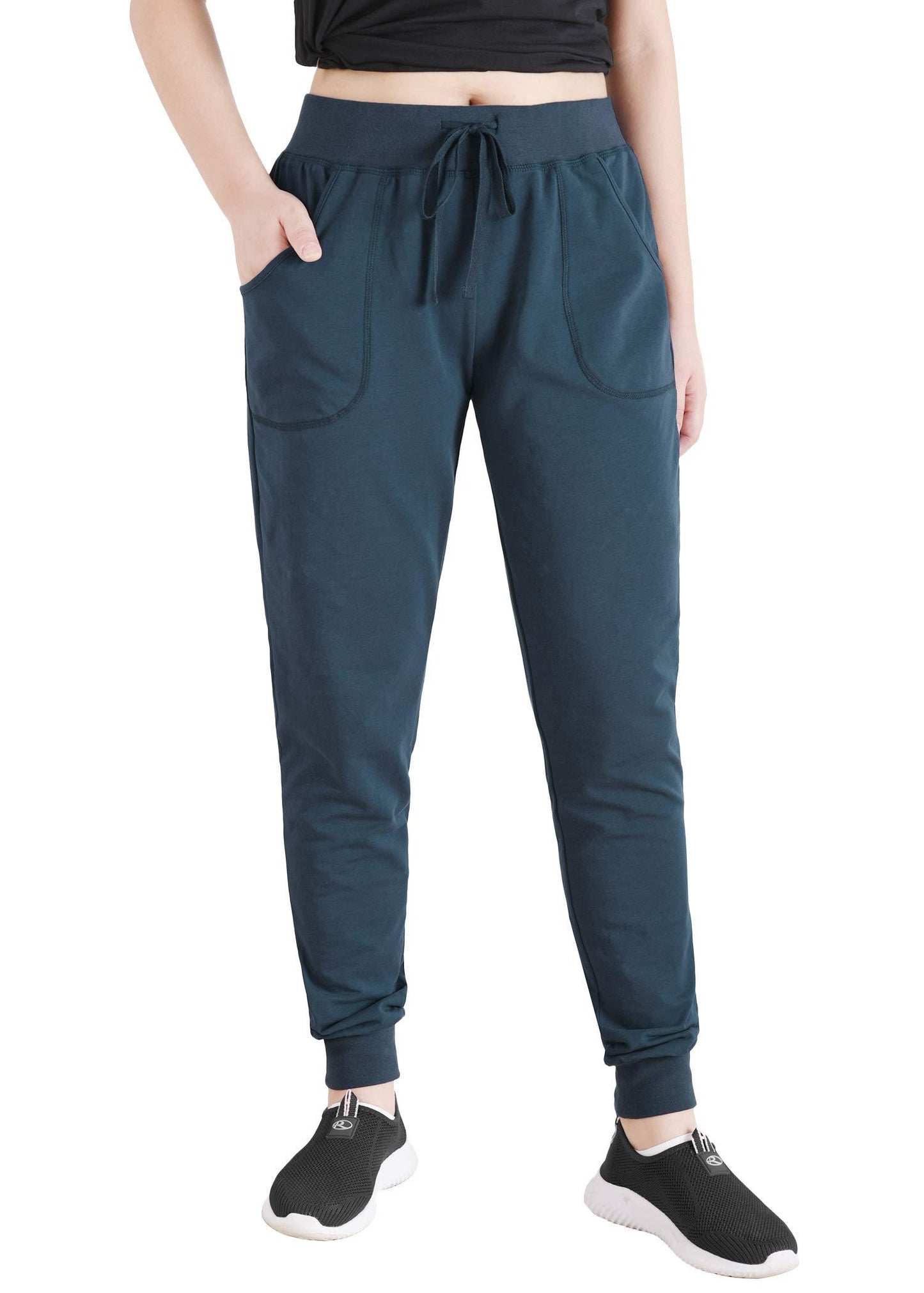 EHQJNJ Cotton Joggers for Women with Pockets Women Removable