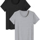Women's Soft Comfy Pajama Tops Scoop Neck Sleep Tee Shirt - Latuza