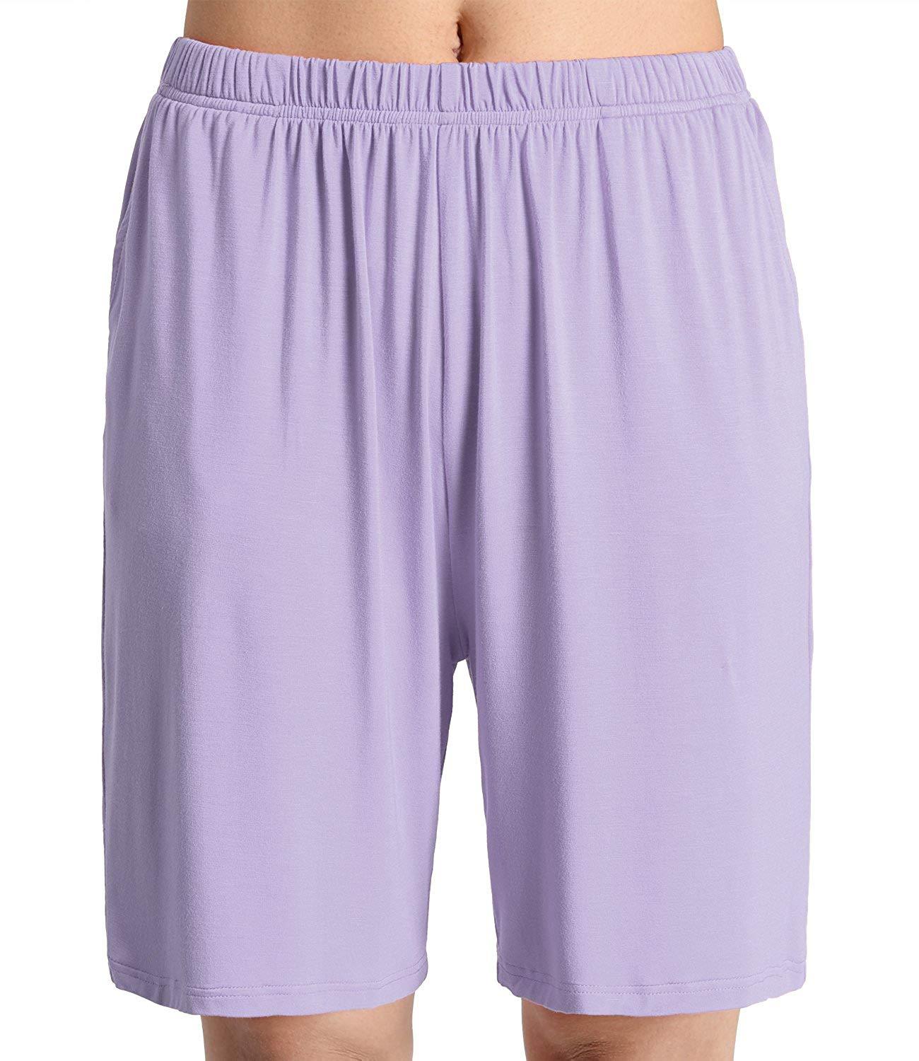 LYCY Pajama Shorts for Women, Soft Sleep Shorts for Women Lightweight knit  Summer Pj Bottoms(Pack of 2&3), Deep Khaki+ash Purple+navy, Small :  : Clothing, Shoes & Accessories