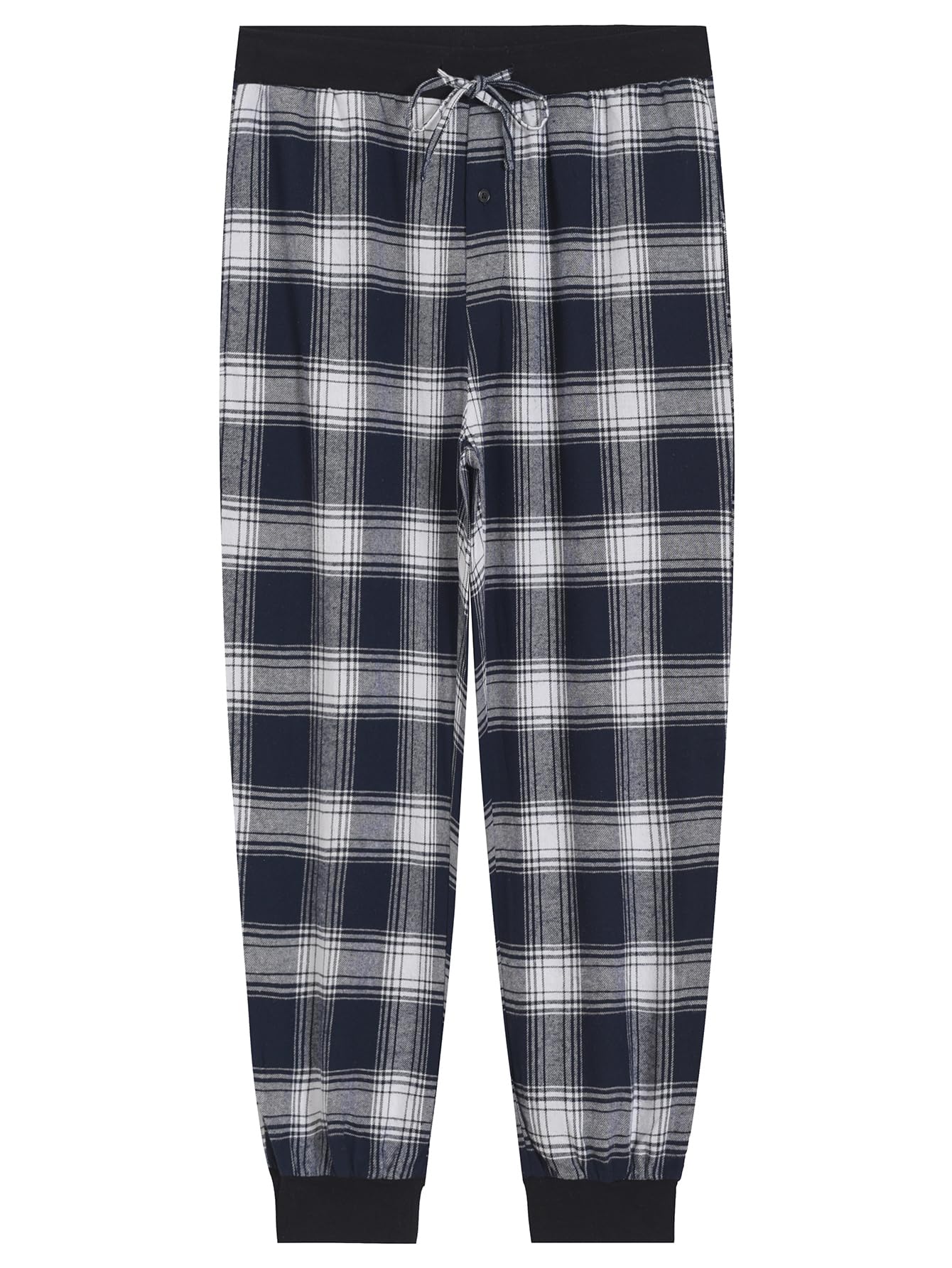 Men's Cotton Flannel Pajama Pants Plaid Jogger Lounge Pants with Pocke - Latuza
