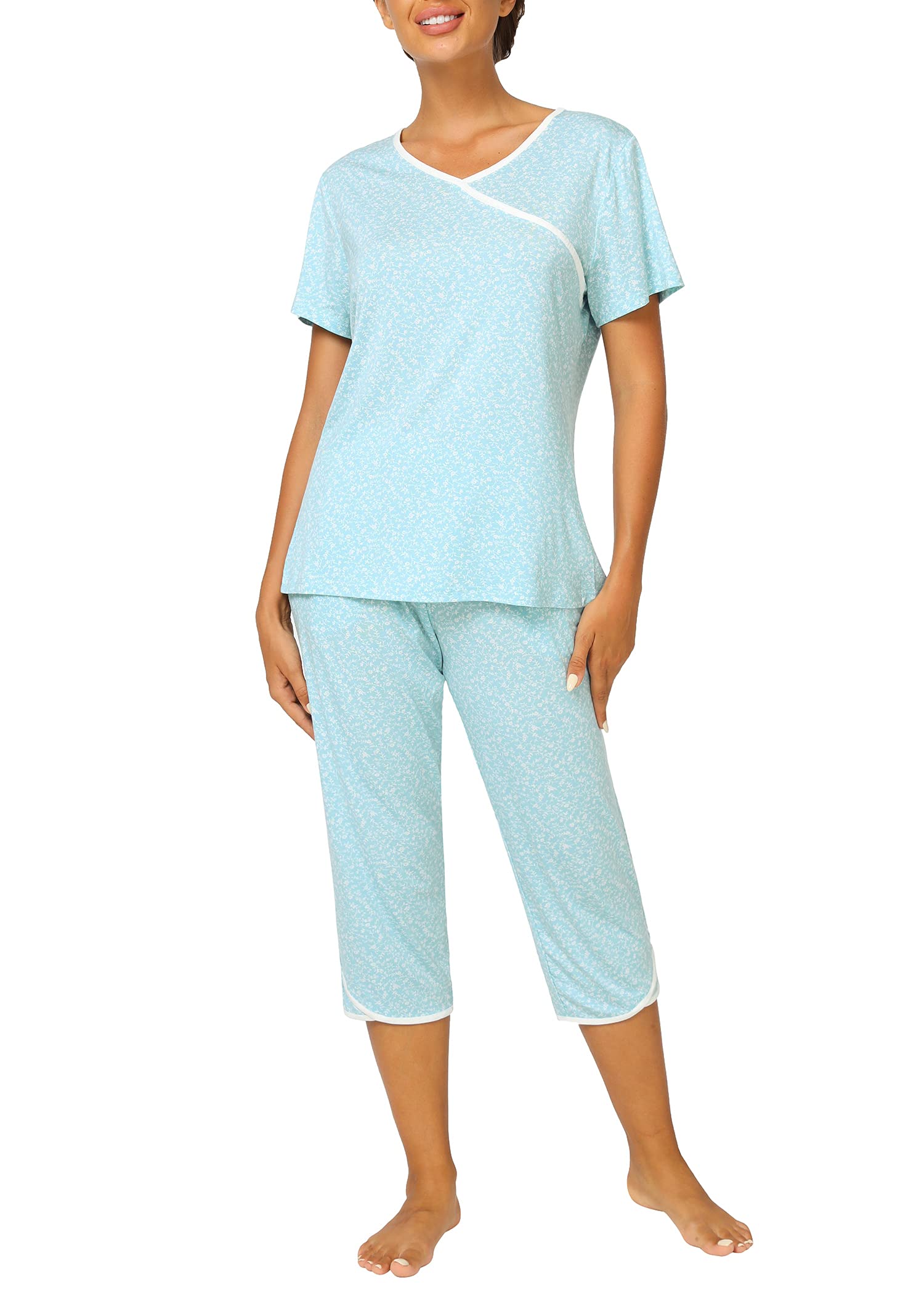 Latuza V-Neck Short Sleeve Pajama Set