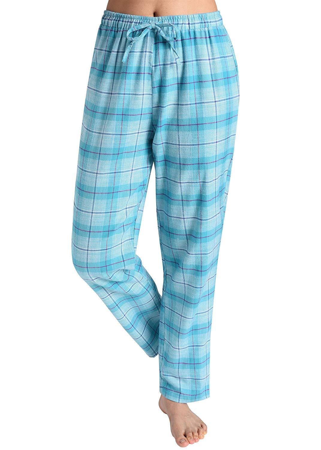 Plaid Pyjama Pants - Light blue plaid