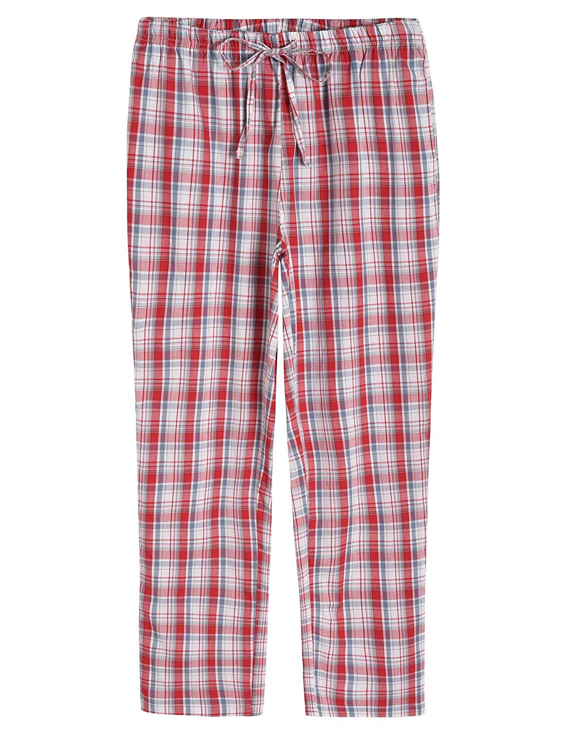 Women's Plaid Pajamas Pants Cotton Sleepwear with Pockets