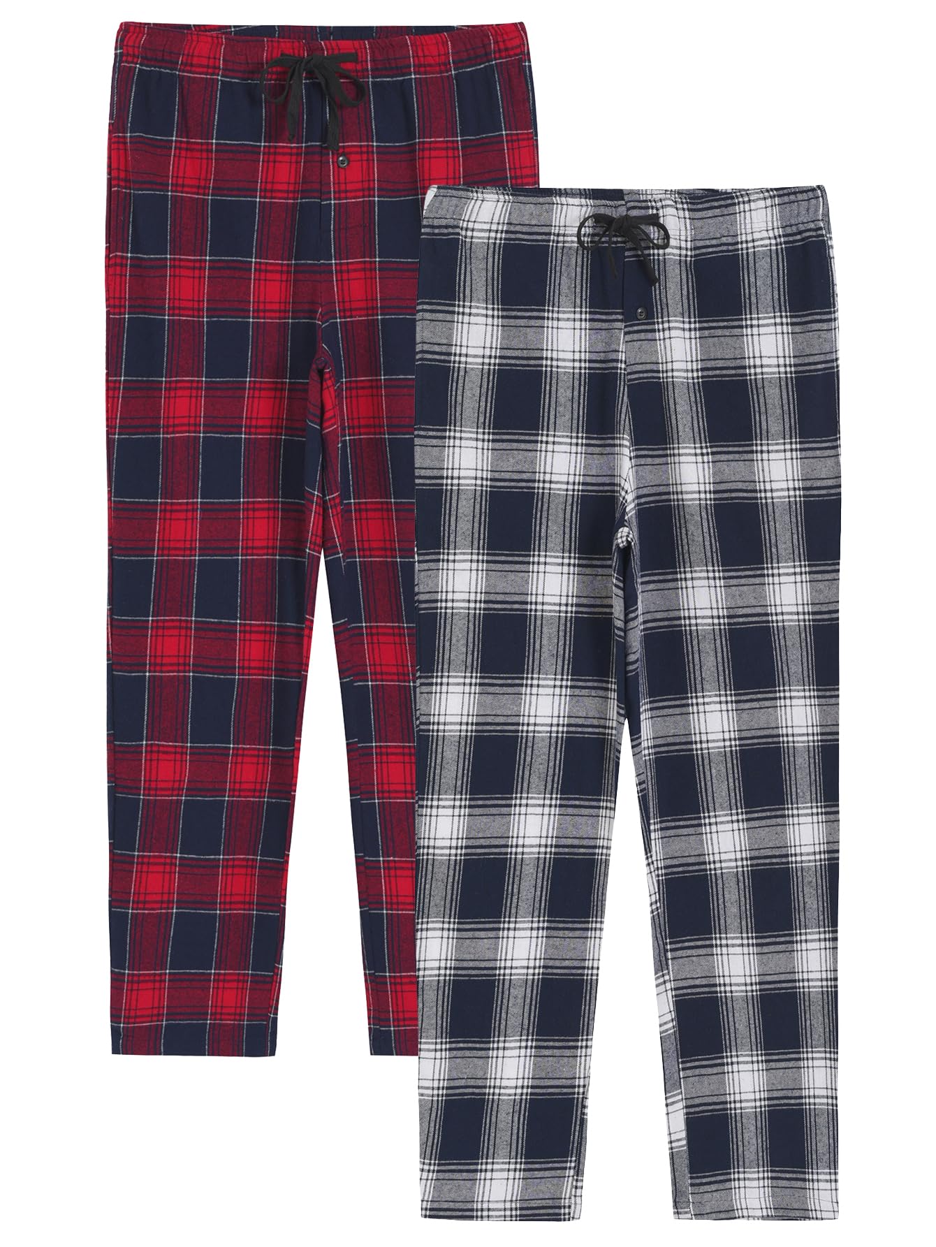 Men s Flannel Pajama Pants Cotton Lounge Pants with Pockets Latuza