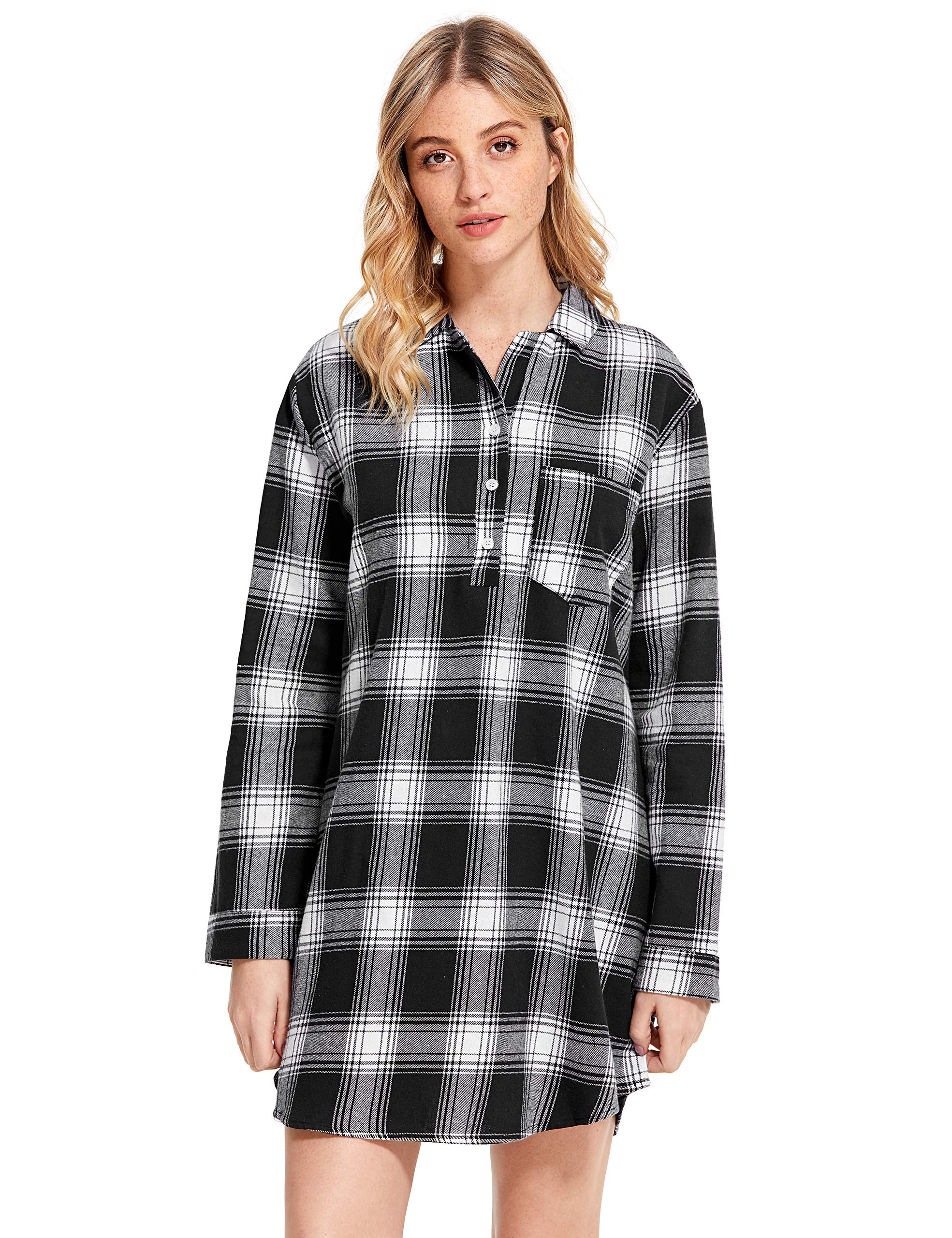 Women s Cotton Flannel Nightgown Latuza