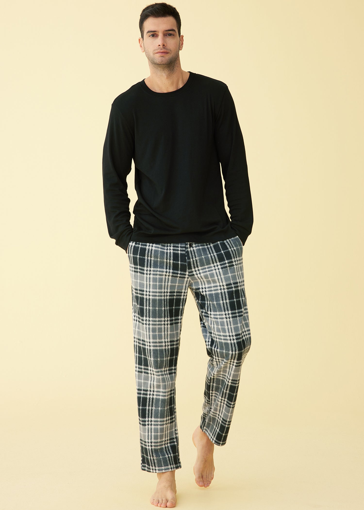 Mens black online pajamas