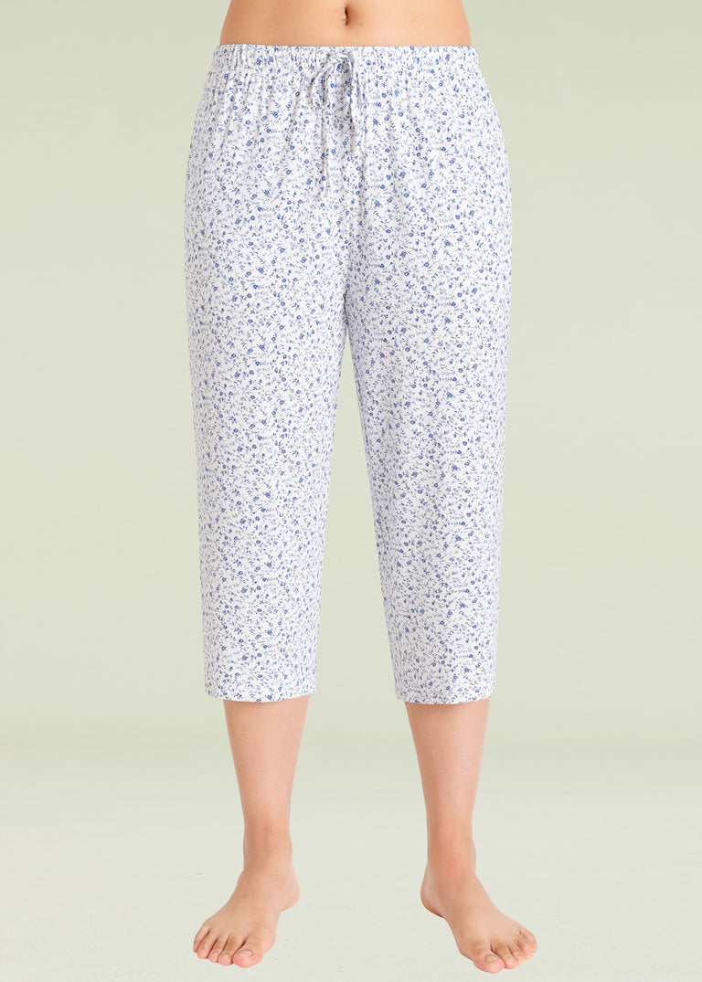 Pajama Pants Cotton Women Plus Size Petite Loungepants Cute Summer  Sleeppants Soft Lounge and Sleep Pajama's Printed Yogapants Tranquil Blue 
