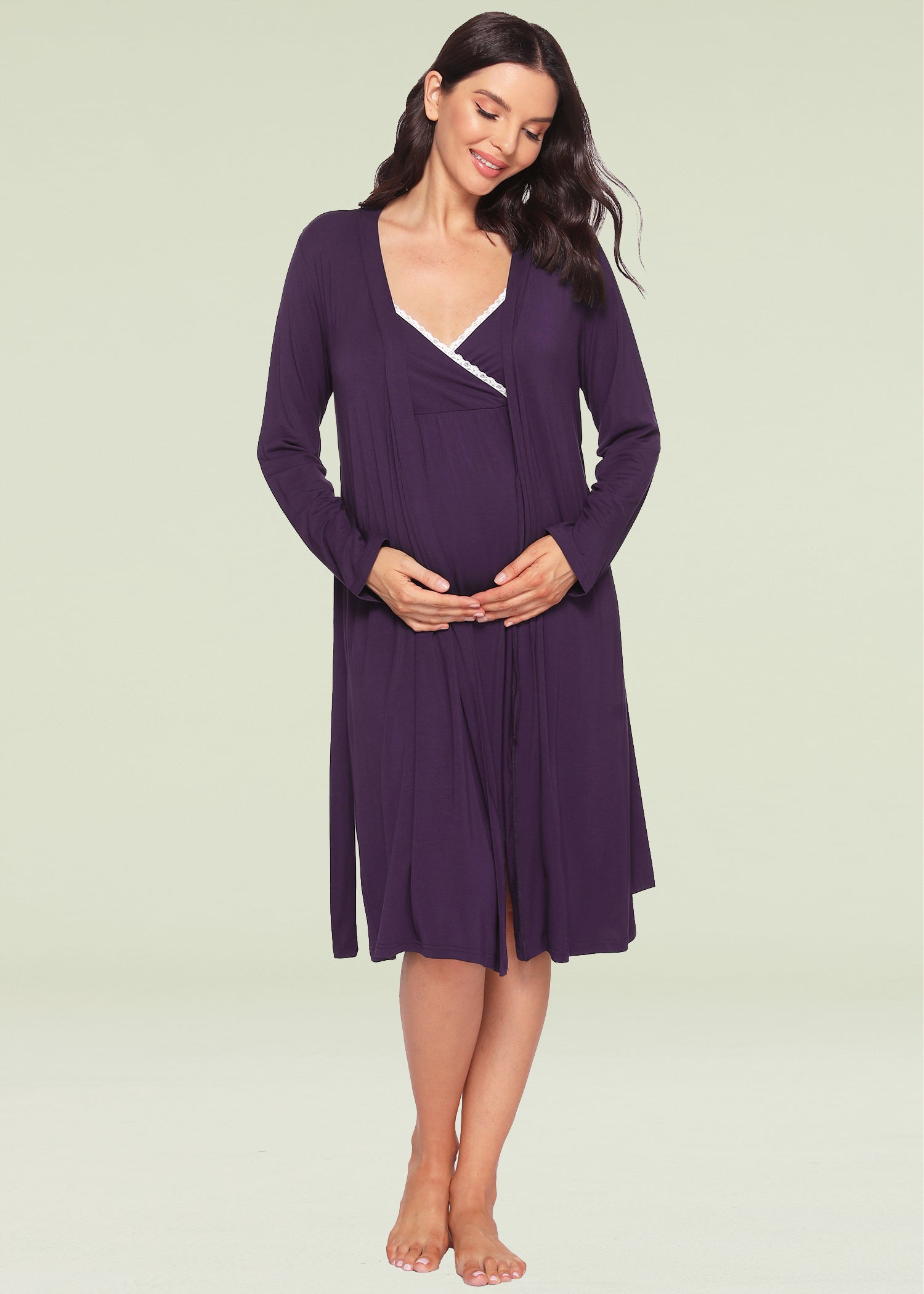 Nursing gown robe outlet set