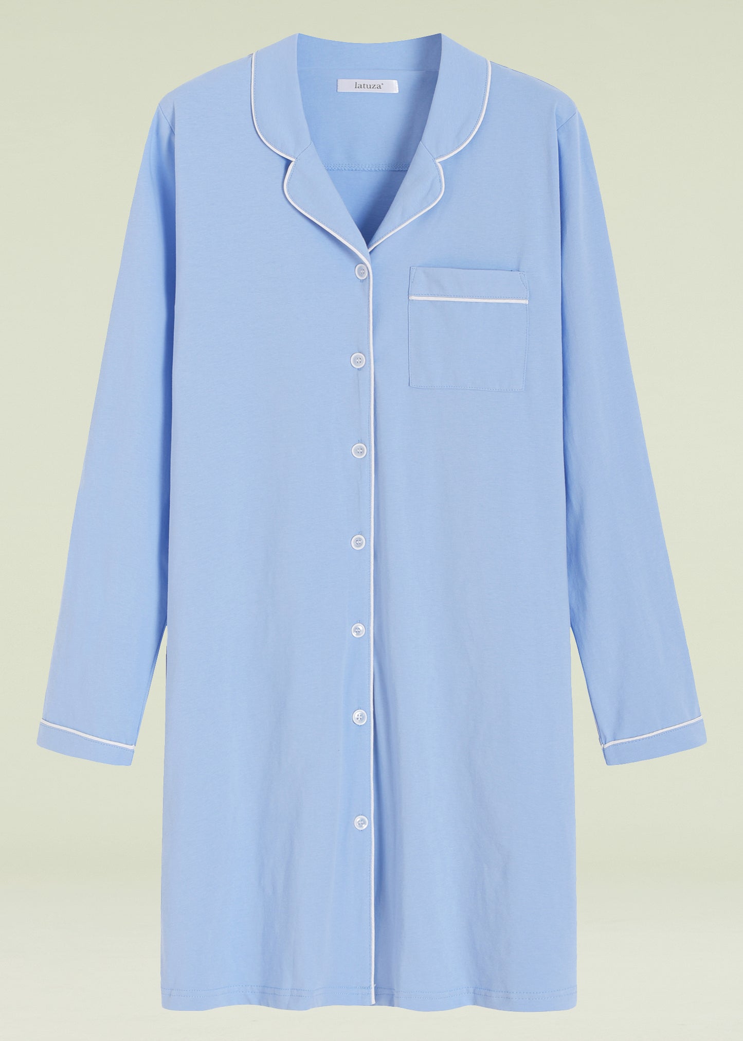 ROYAL Blue Boyfriend Shirt, Sleep Shirt Women, Cotton Nightwear