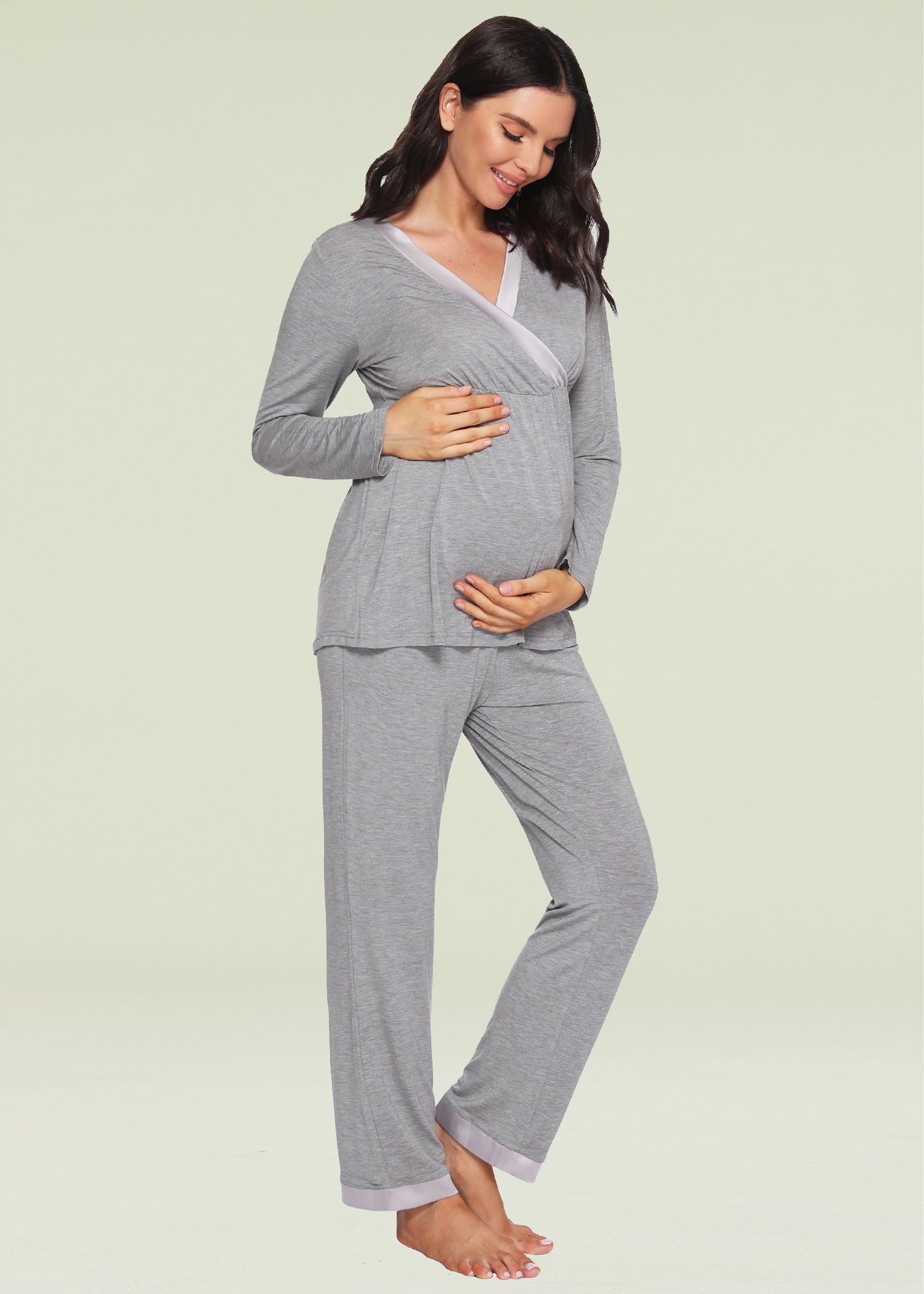 Women s Maternity Pajama Pants Set Nursing Loungewear Latuza