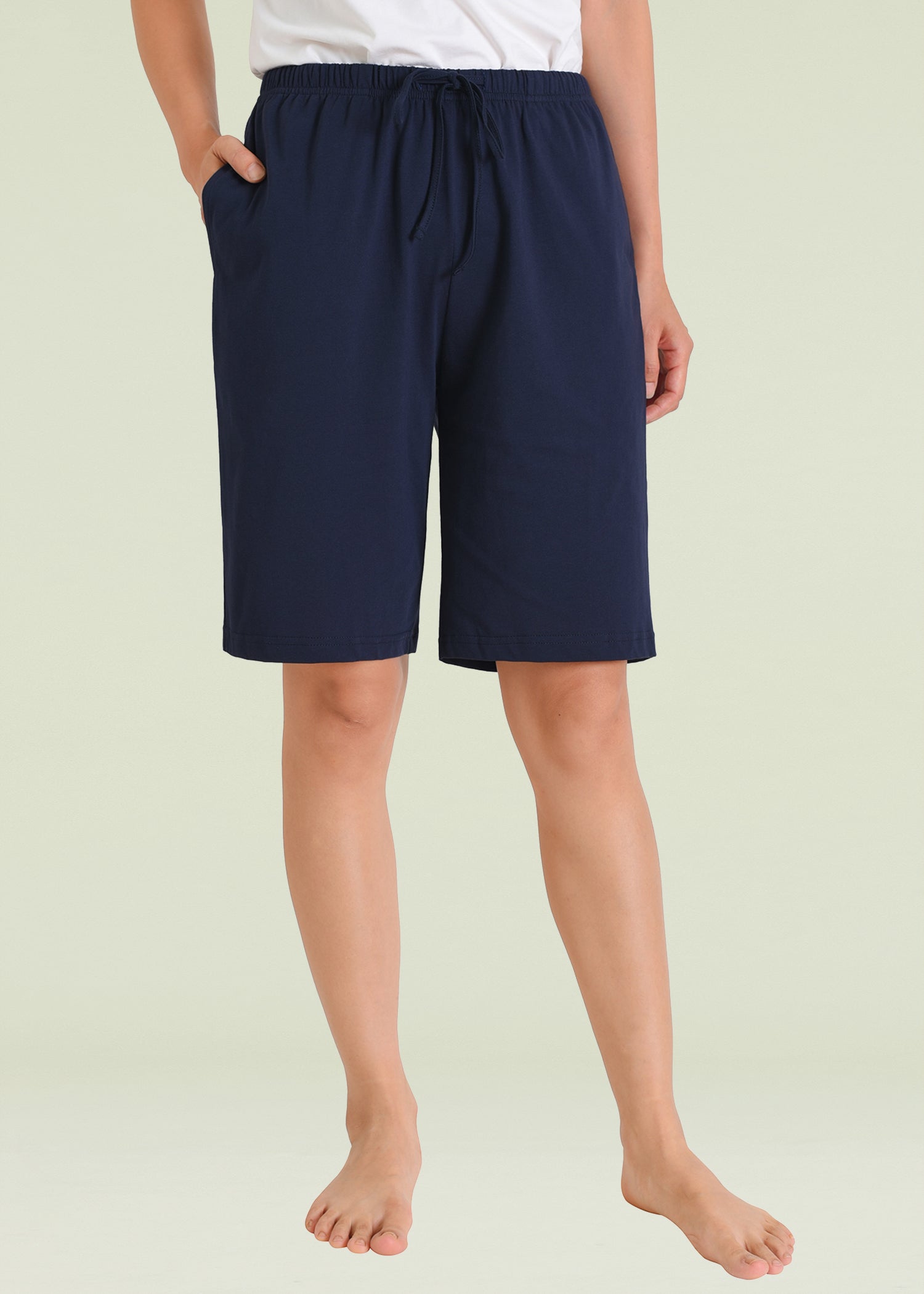 Women's bermuda sleep shorts with pockets new arrivals