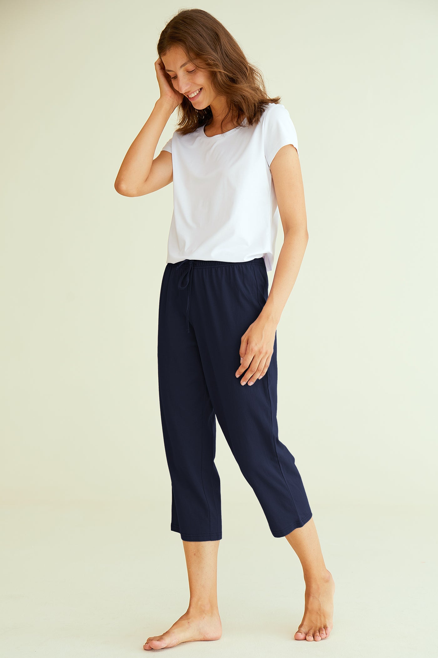 Women s Cotton Capri Pants Sleep Capris