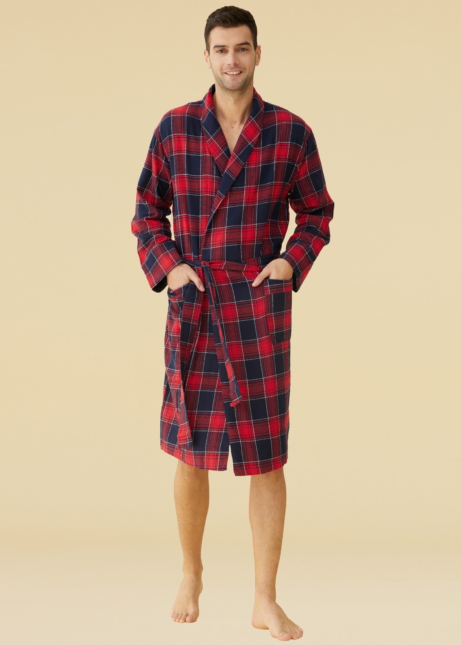 Men's Cotton Flannel Robe – Latuza