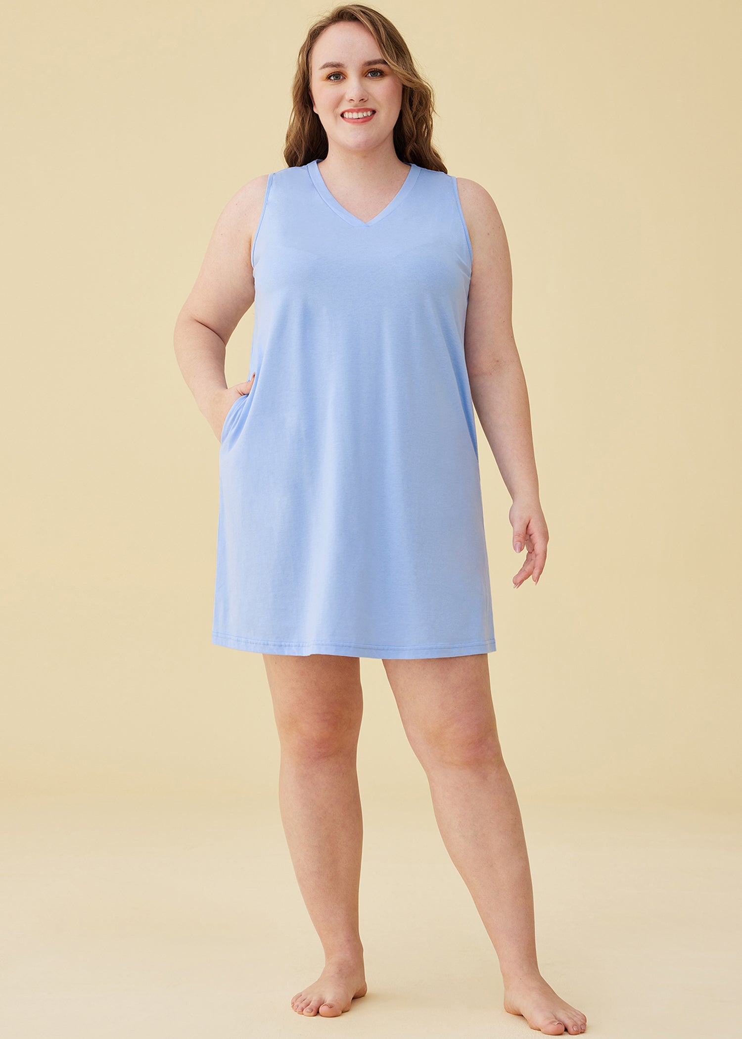 Ladies cotton sleeveless outlet nightdresses